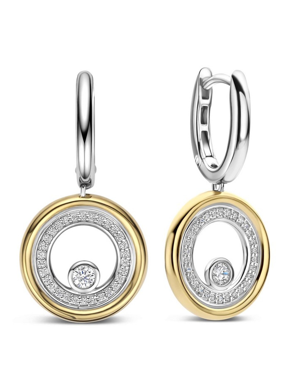 TI SENTO - Milano Oorringen met hanger 78112ZY - voorkant 3 zilver