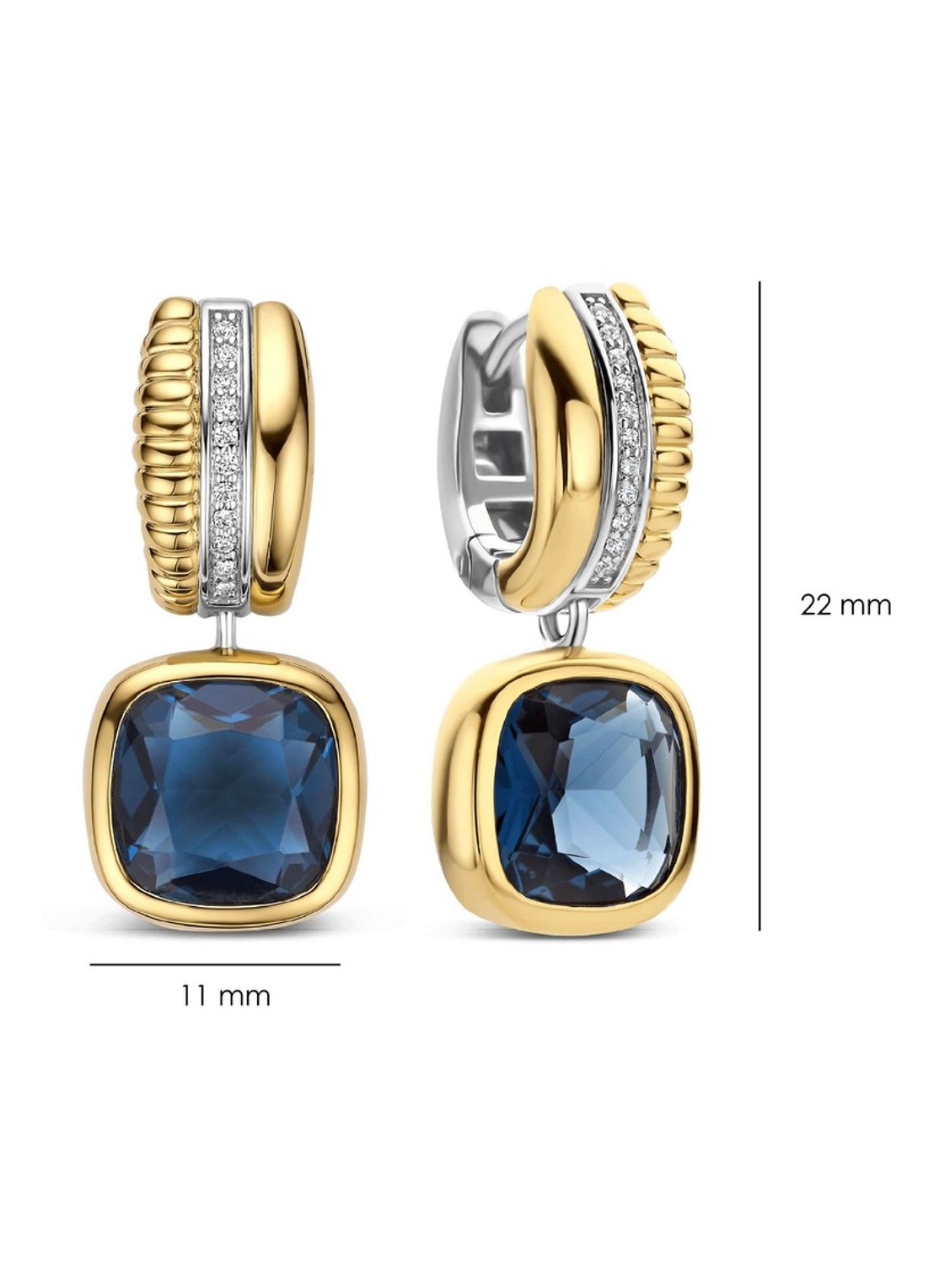 TI SENTO - Milano Oorringen met hanger 78117DB - detail 2 goud