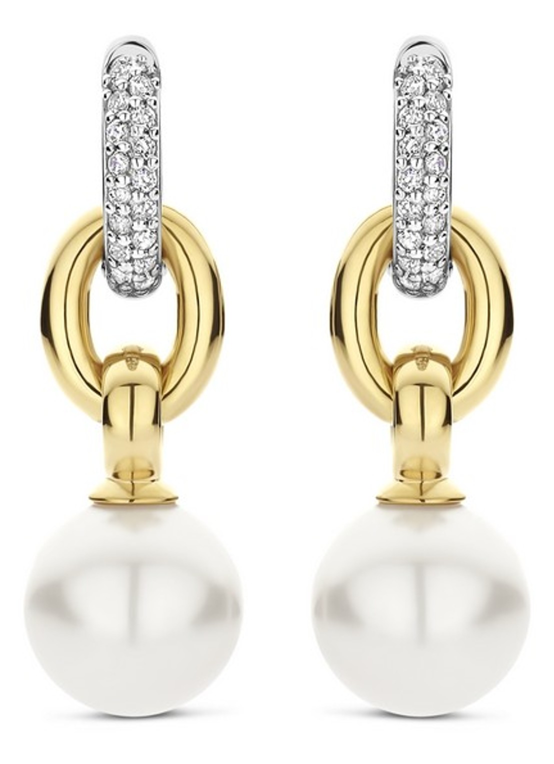 TI SENTO - Milano Oorringen met parel 78016YP - detail goud