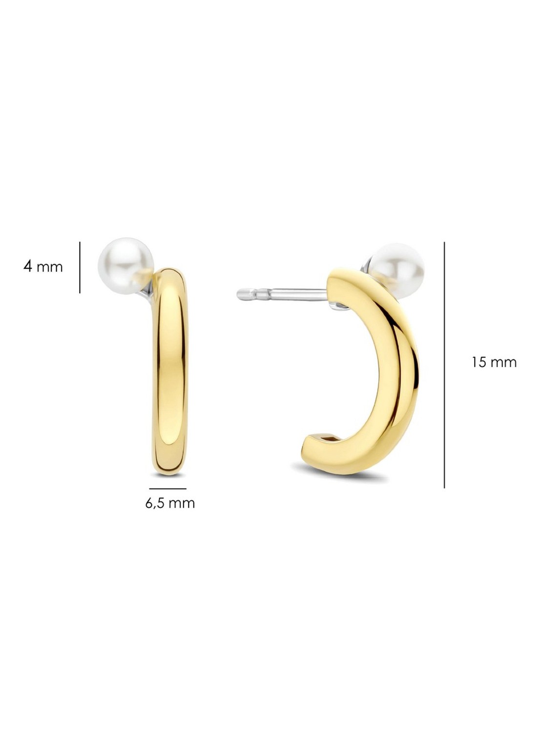 TI SENTO - Milano Oorringen met parel 78081YP - detail 2 zilver