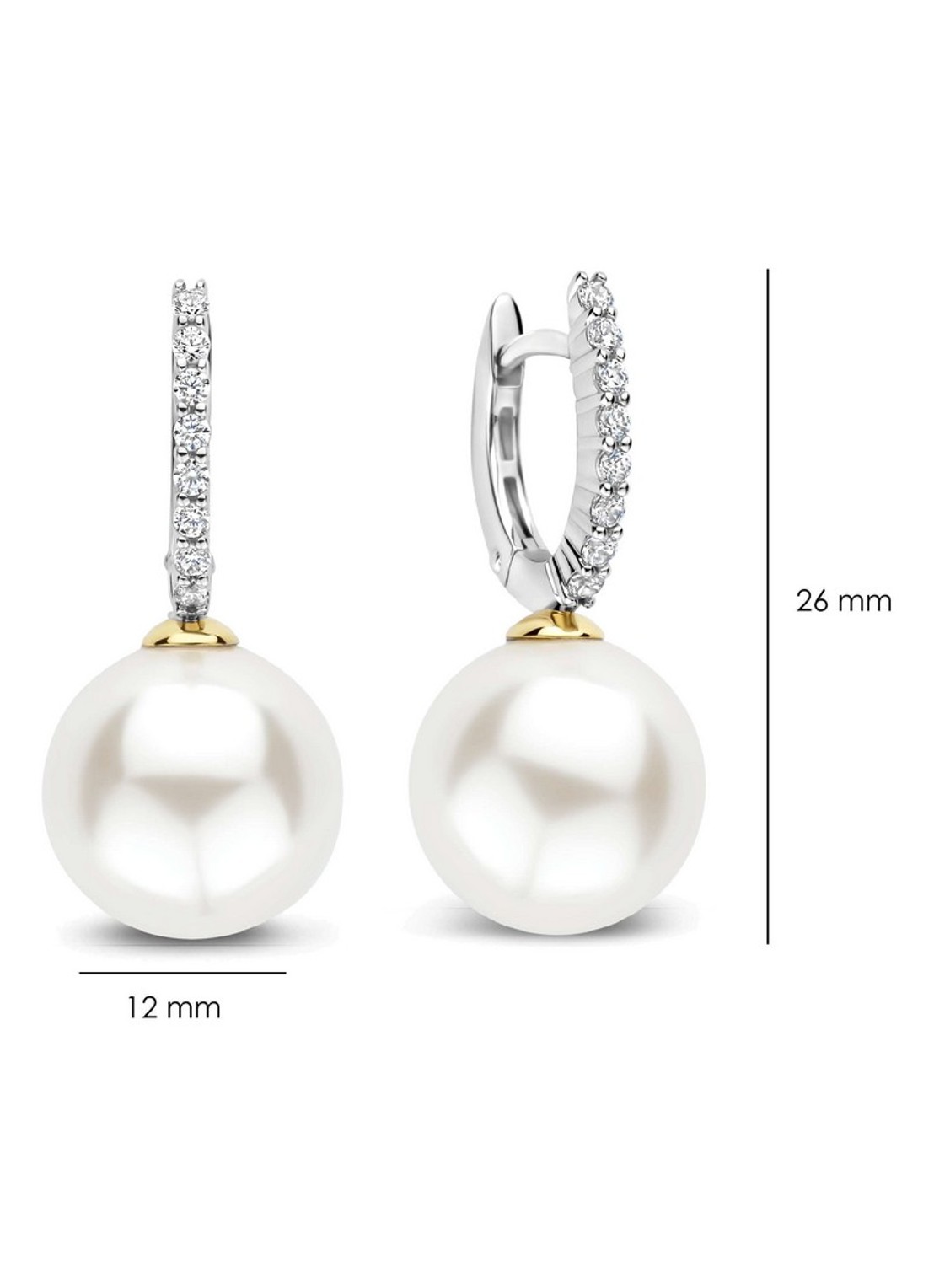 TI SENTO - Milano Oorringen met parel 78091YP - detail 4 zilver