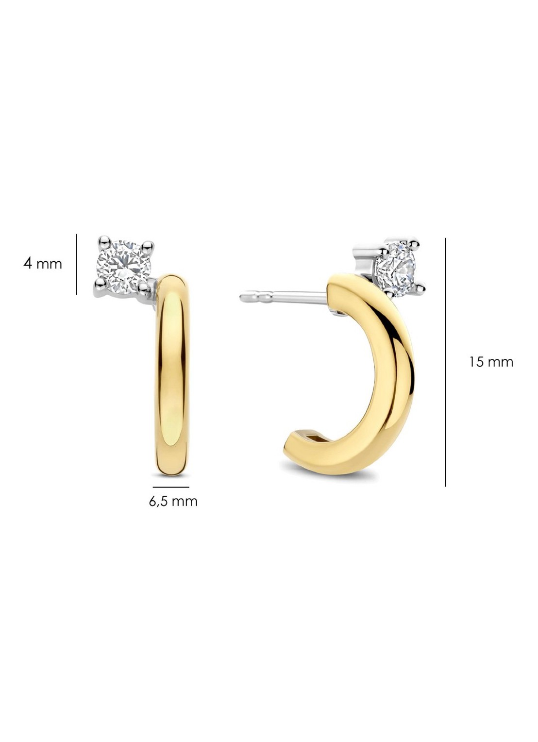 TI SENTO - Milano  Oorringen met zirkonia 78082ZY - detail 2 goud