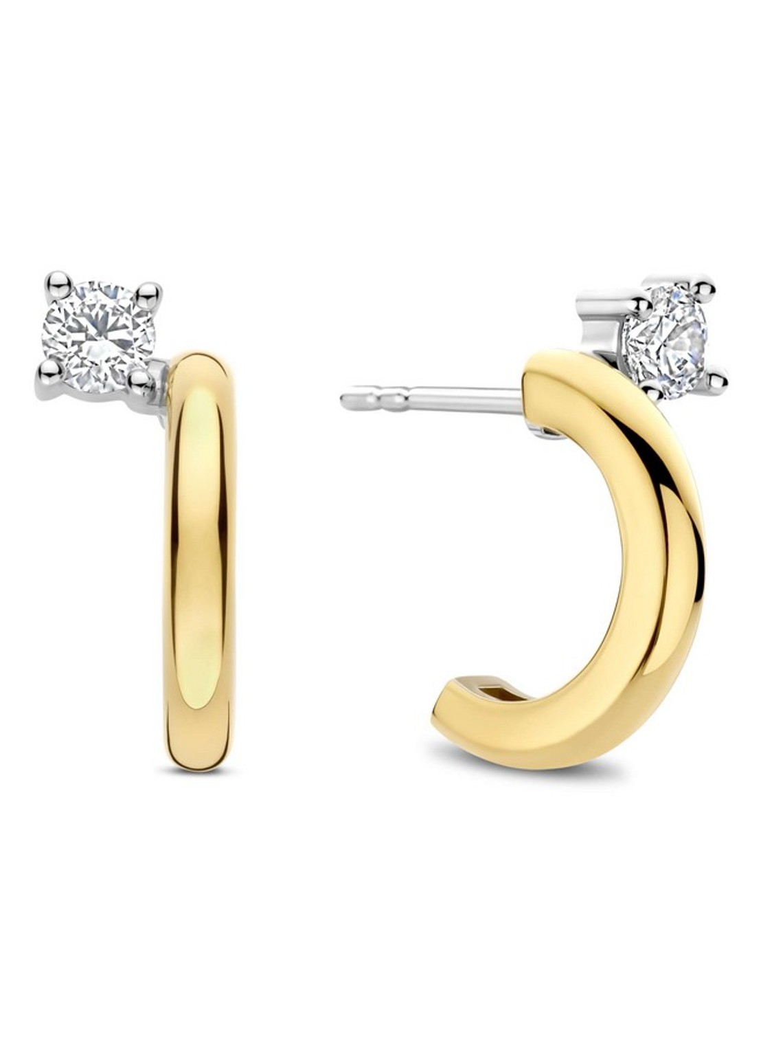 TI SENTO - Milano  Oorringen met zirkonia 78082ZY - voorkant 3 goud