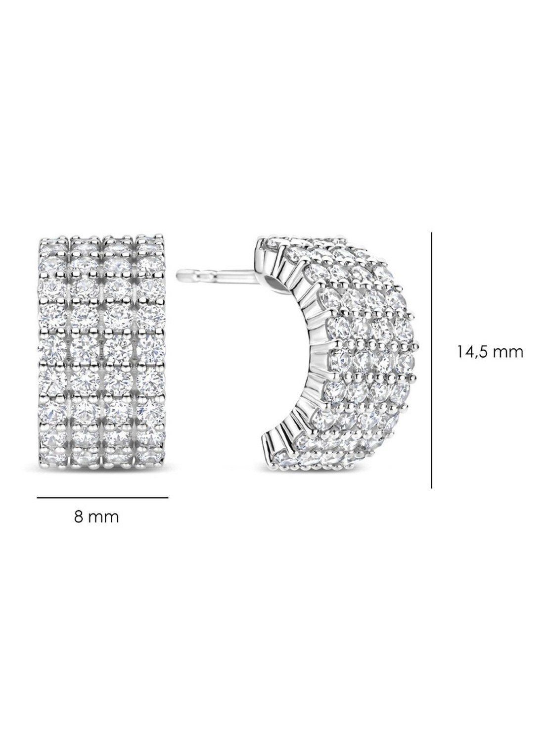 TI SENTO - Milano Oorringen met zirkonia 78083ZI - detail 2 zilver