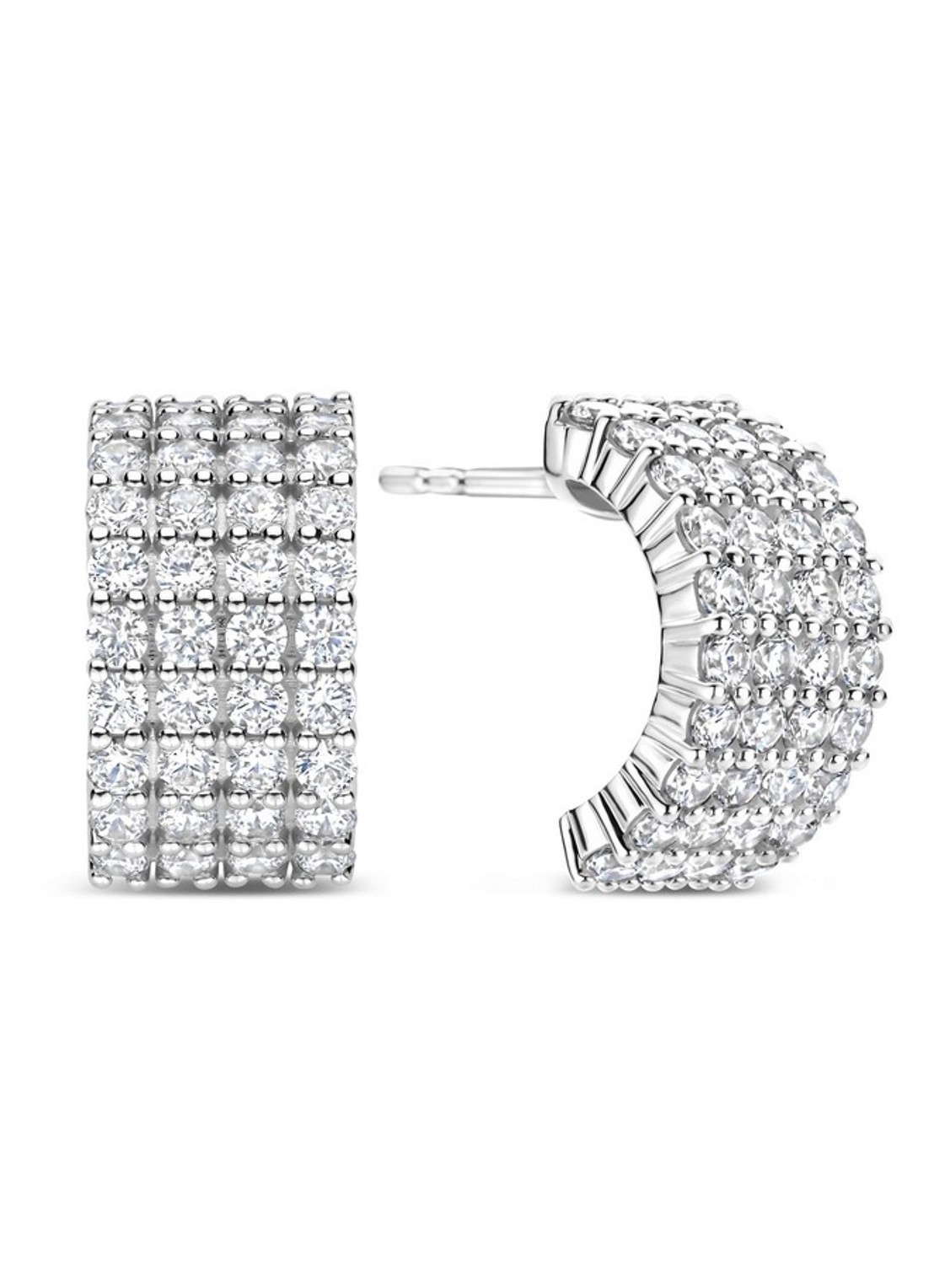 TI SENTO - Milano Oorringen met zirkonia 78083ZI - voorkant 3 zilver