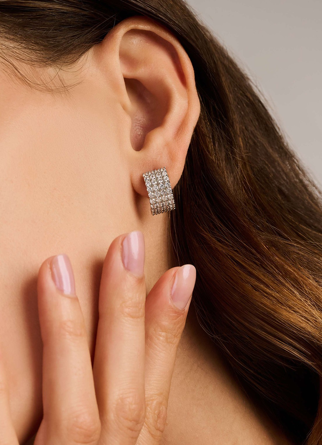 TI SENTO - Milano Oorringen met zirkonia 78083ZI - voorkant 4 zilver