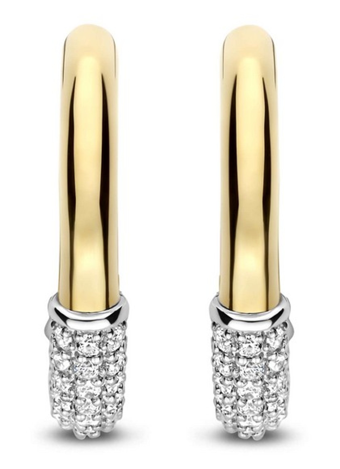 TI SENTO - Milano Oorringen met zirkonia 78088ZY - detail goud