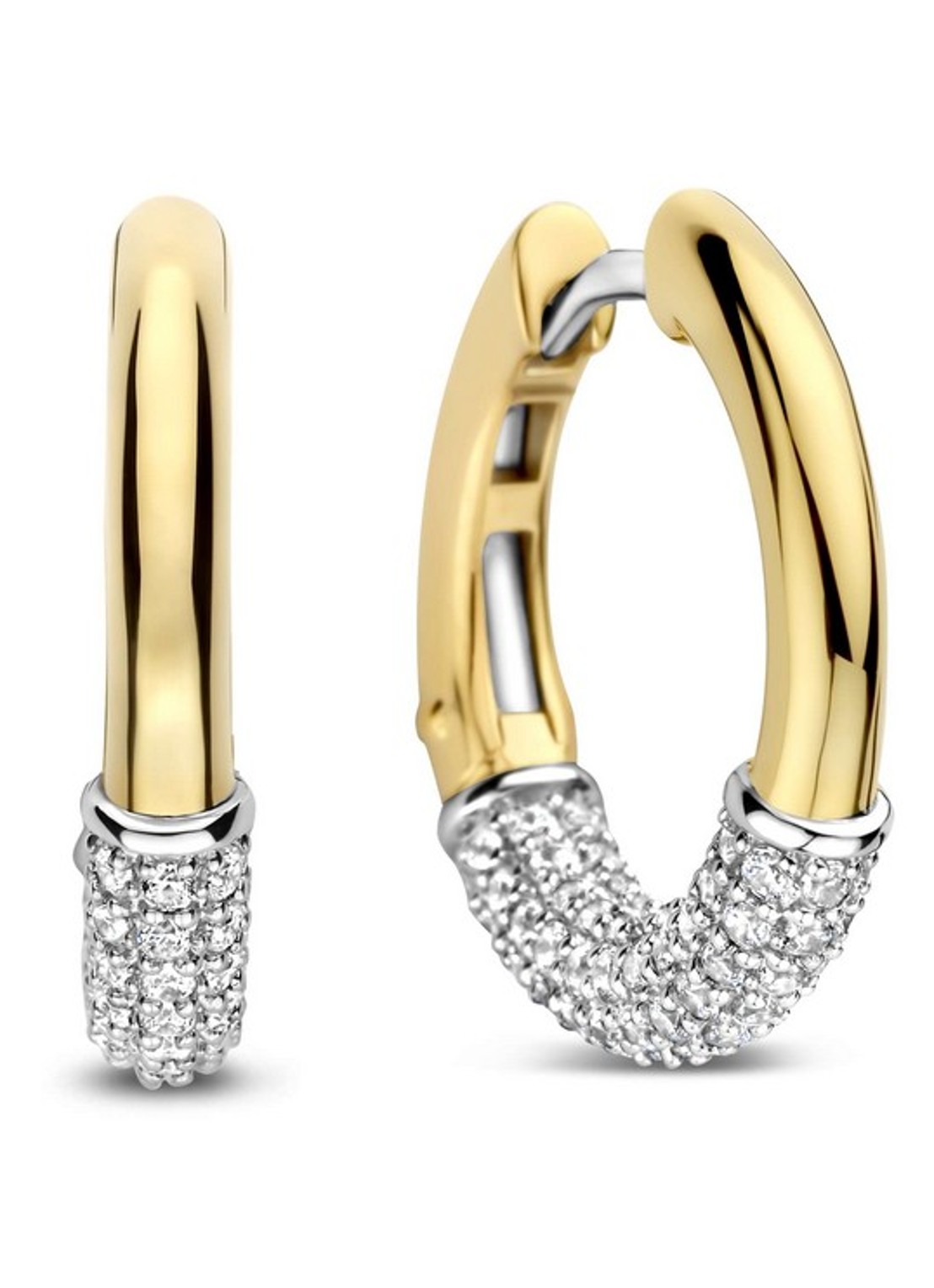 TI SENTO - Milano Oorringen met zirkonia 78088ZY - voorkant 4 goud