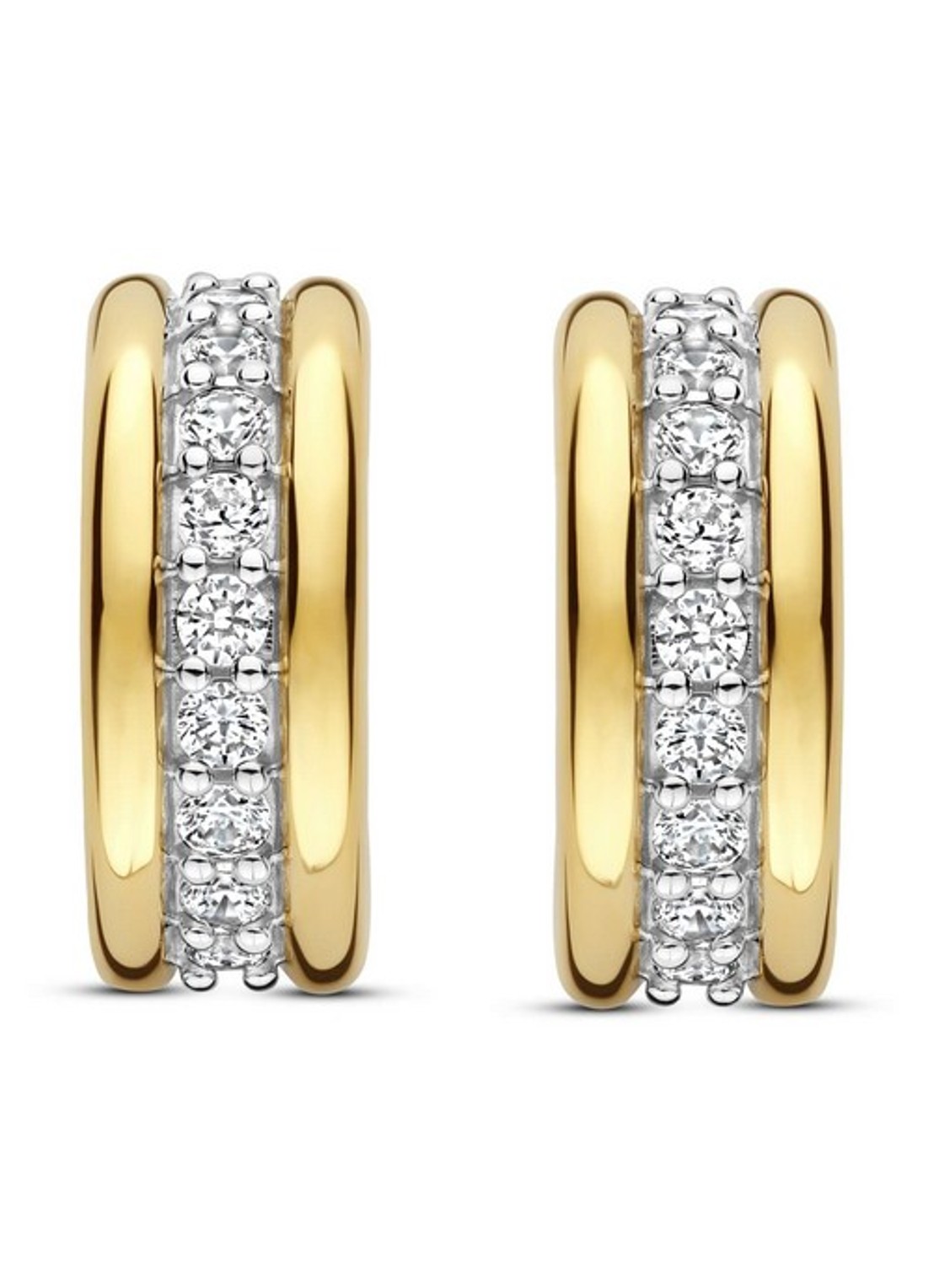 TI SENTO - Milano Oorringen met zirkonia 78100ZY - detail goud