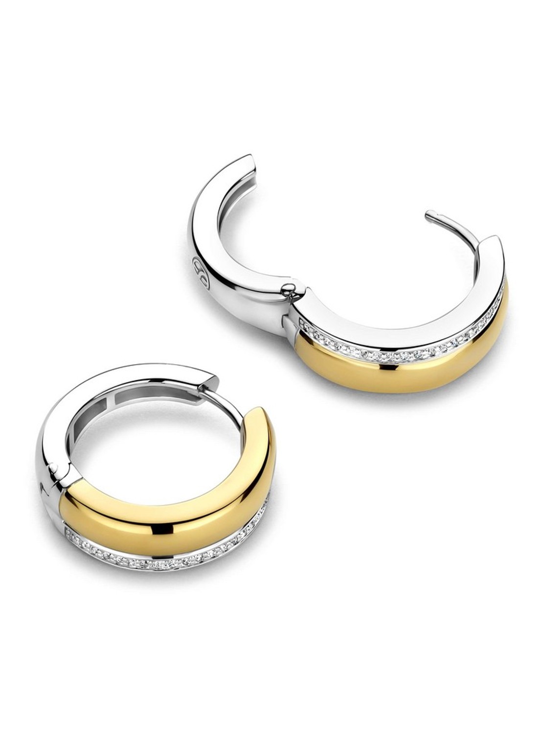 TI SENTO - Milano Oorringen met zirkonia 78102ZY - detail 2 goud