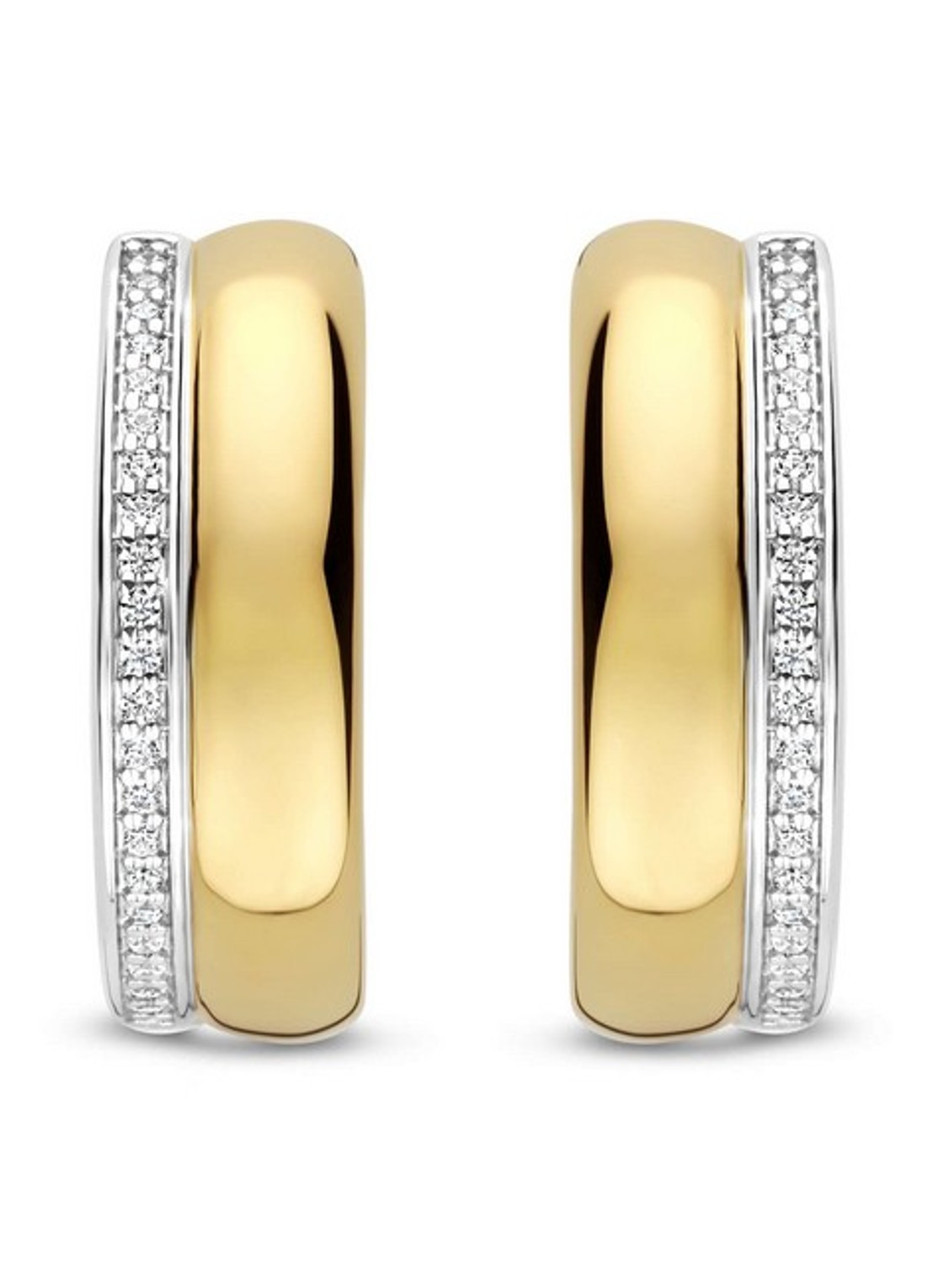 TI SENTO - Milano Oorringen met zirkonia 78102ZY - voorkant 4 goud