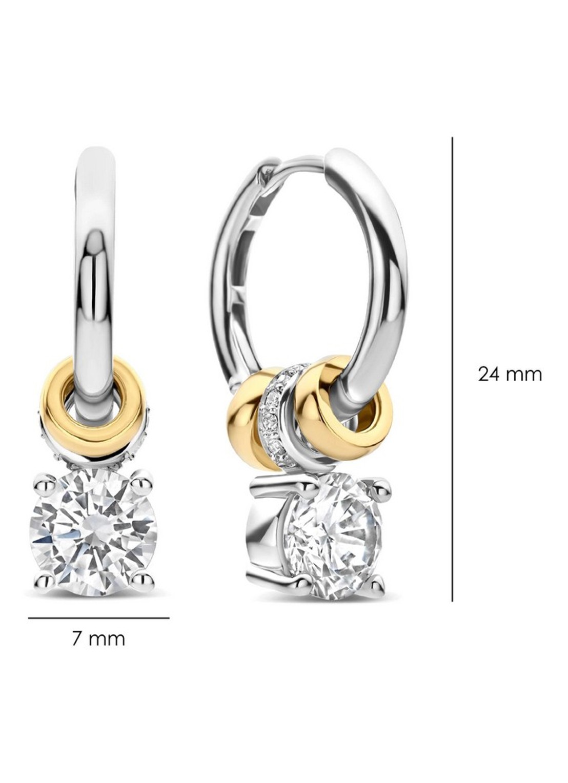 TI SENTO - Milano Oorringen met zirkonia 78103ZY - detail 2 zilver