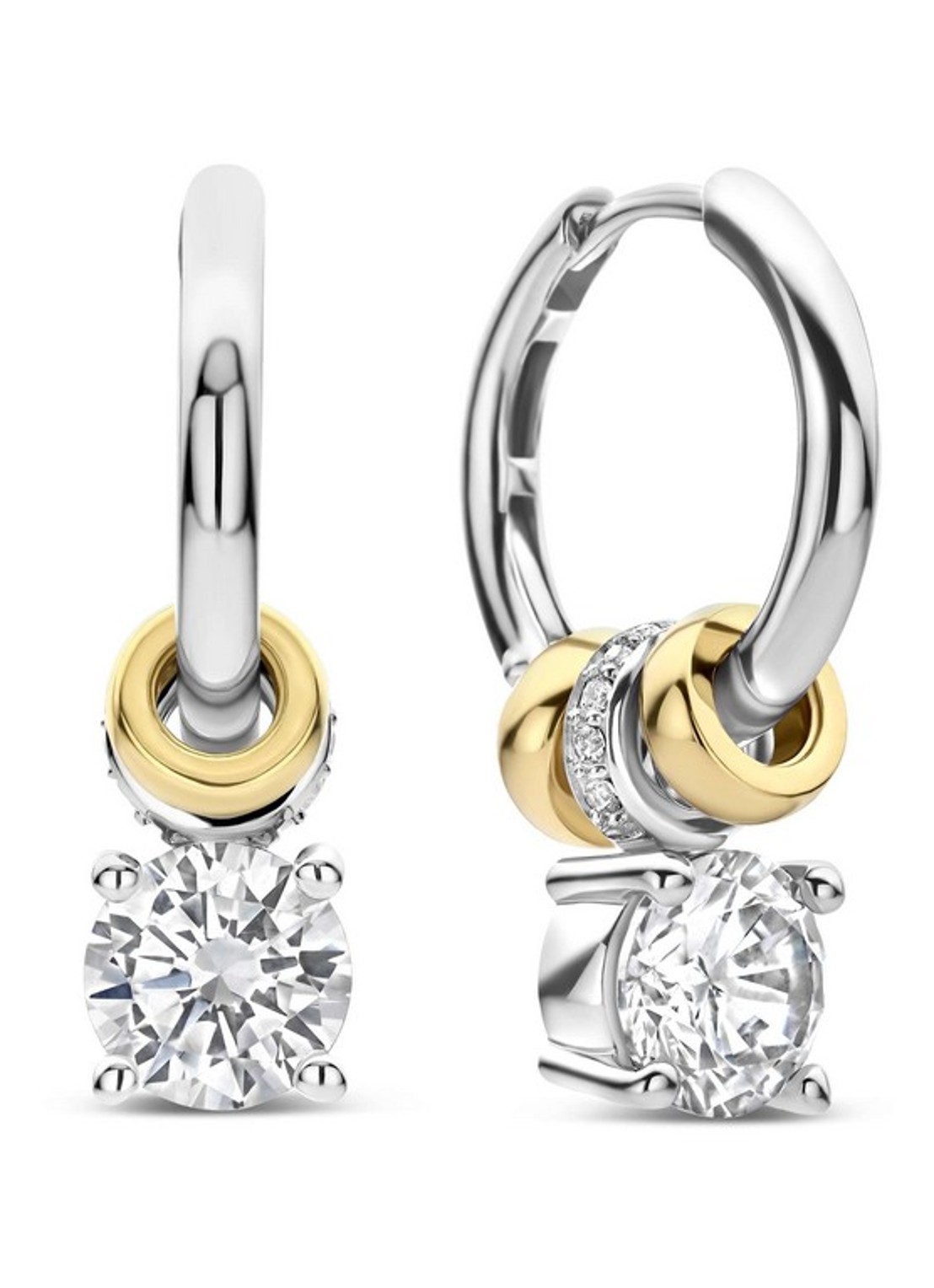 TI SENTO - Milano Oorringen met zirkonia 78103ZY - voorkant 3 zilver