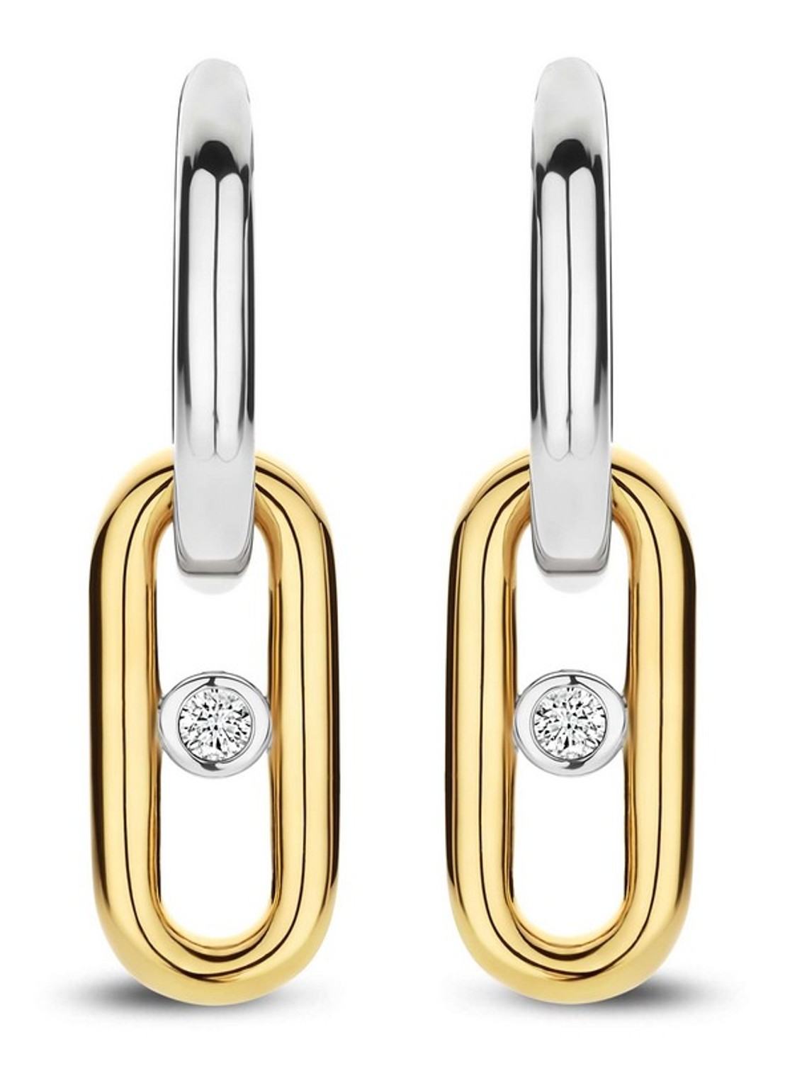 TI SENTO - Milano Oorringen met zirkonia 78110ZY - detail goud