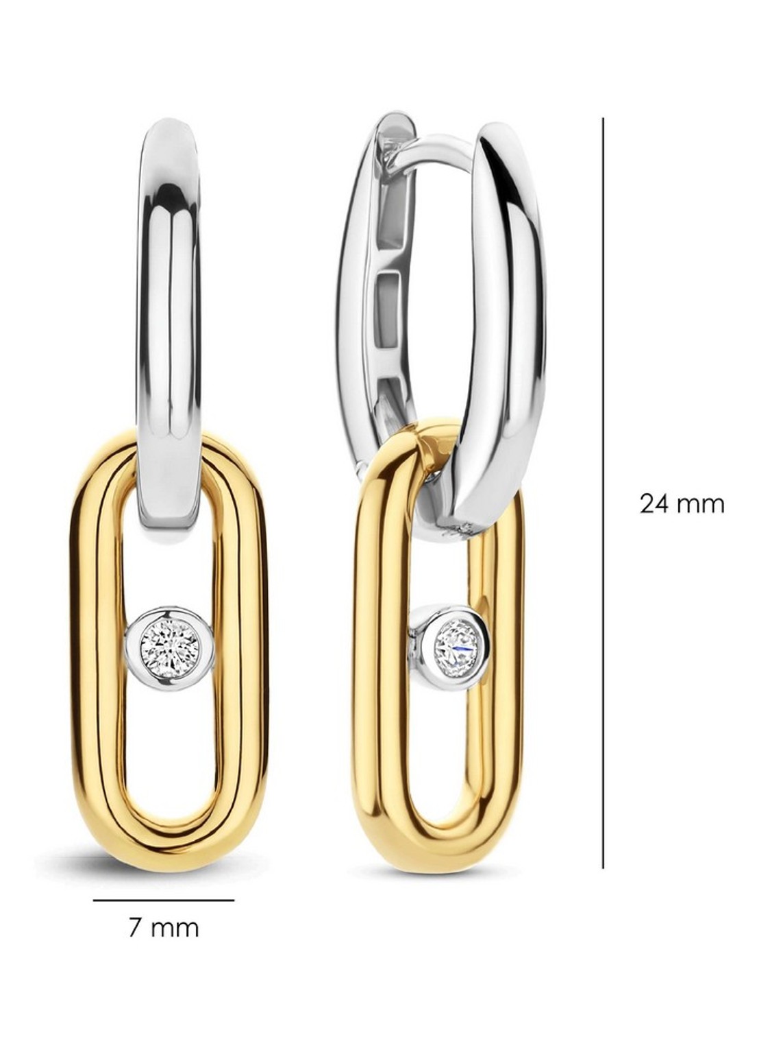 TI SENTO - Milano Oorringen met zirkonia 78110ZY - detail 2 goud