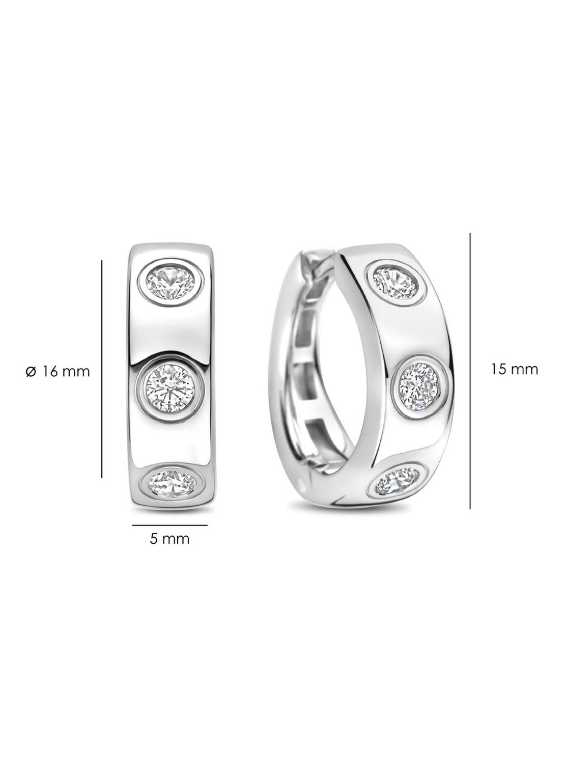 TI SENTO - Milano Oorringen van zilver 78046ZI - detail 5 zilver
