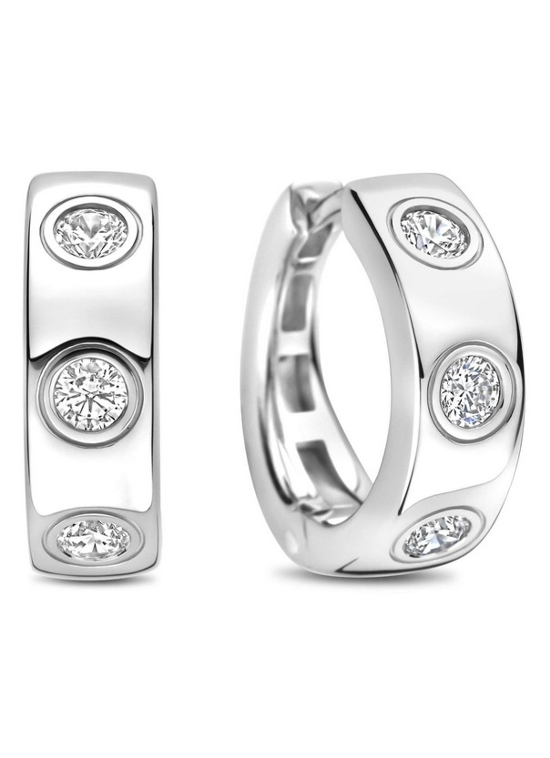 TI SENTO - Milano Oorringen van zilver 78046ZI - voorkant zilver