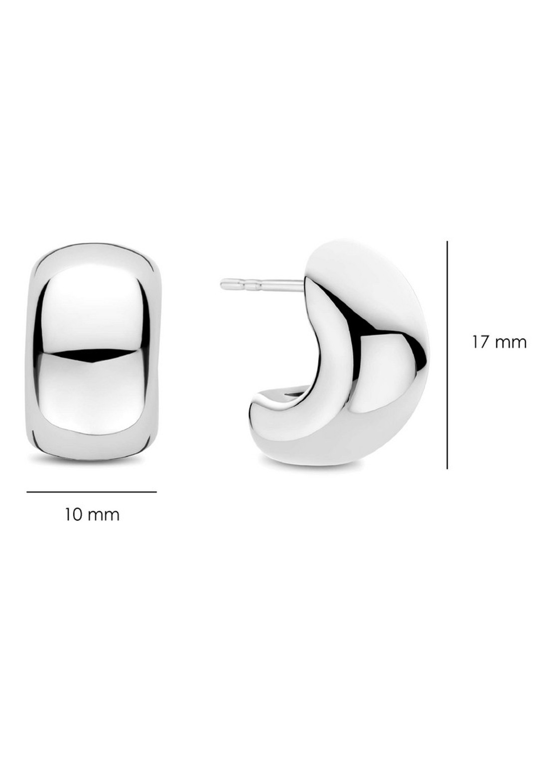 TI SENTO - Milano Oorringen van zilver 78048SI - detail 2 zilver