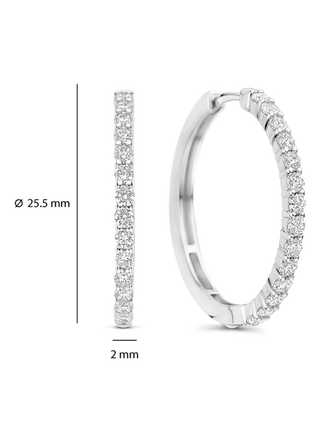 TI SENTO - Milano Oorringen van zilver 78078ZI - detail 3 zilver