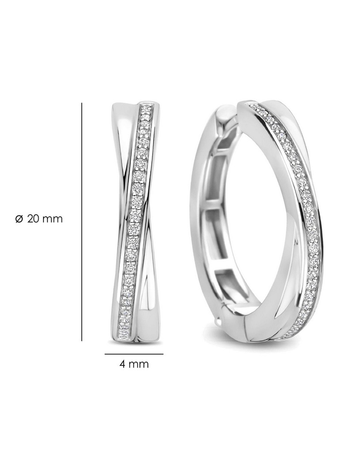 TI SENTO - Milano Oorringen van zilver 78099ZI - detail 3 zilver