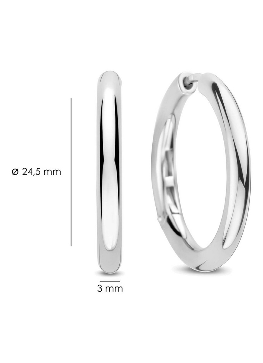TI SENTO - Milano Oorringen van zilver 78120SI - detail 5 zilver