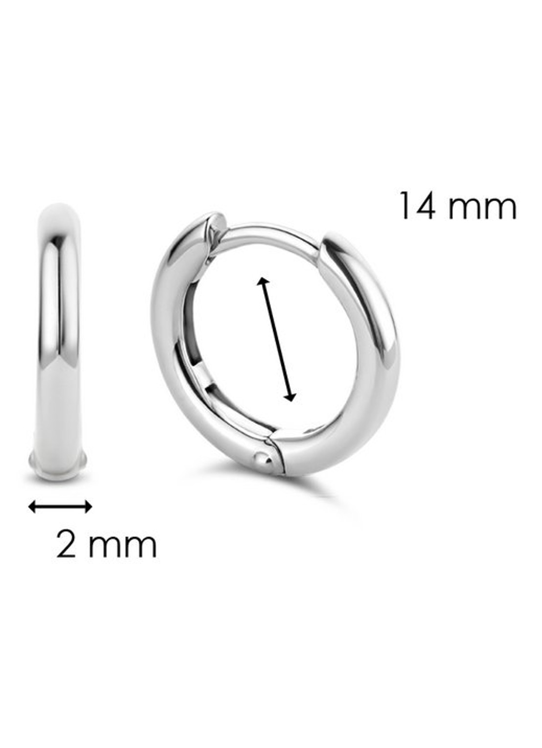 TI SENTO - Milano Oorringen van zilver 7812SI - detail 4 zilver