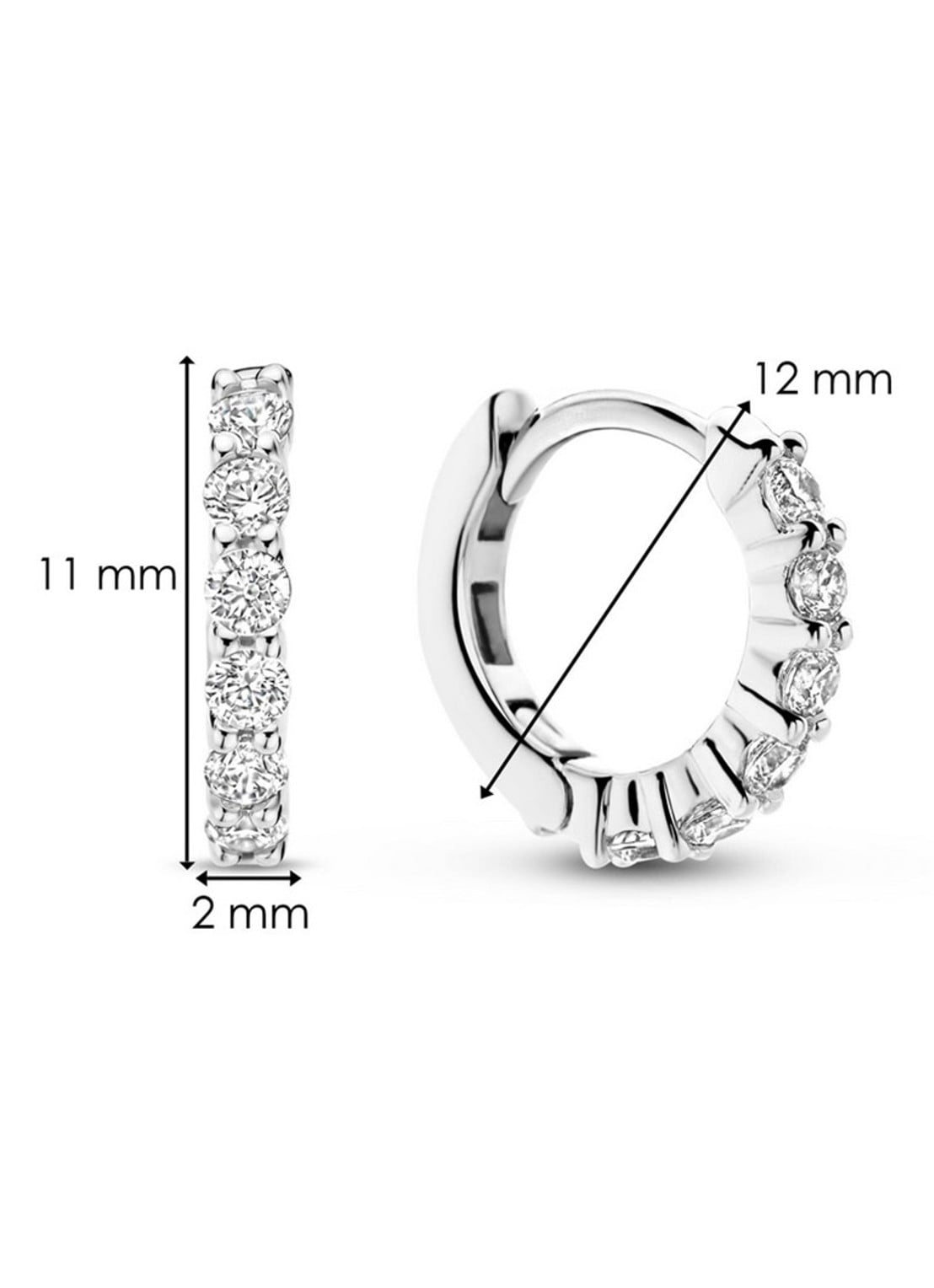 TI SENTO - Milano Oorringen van zilver 7956ZI - detail 3 zilver