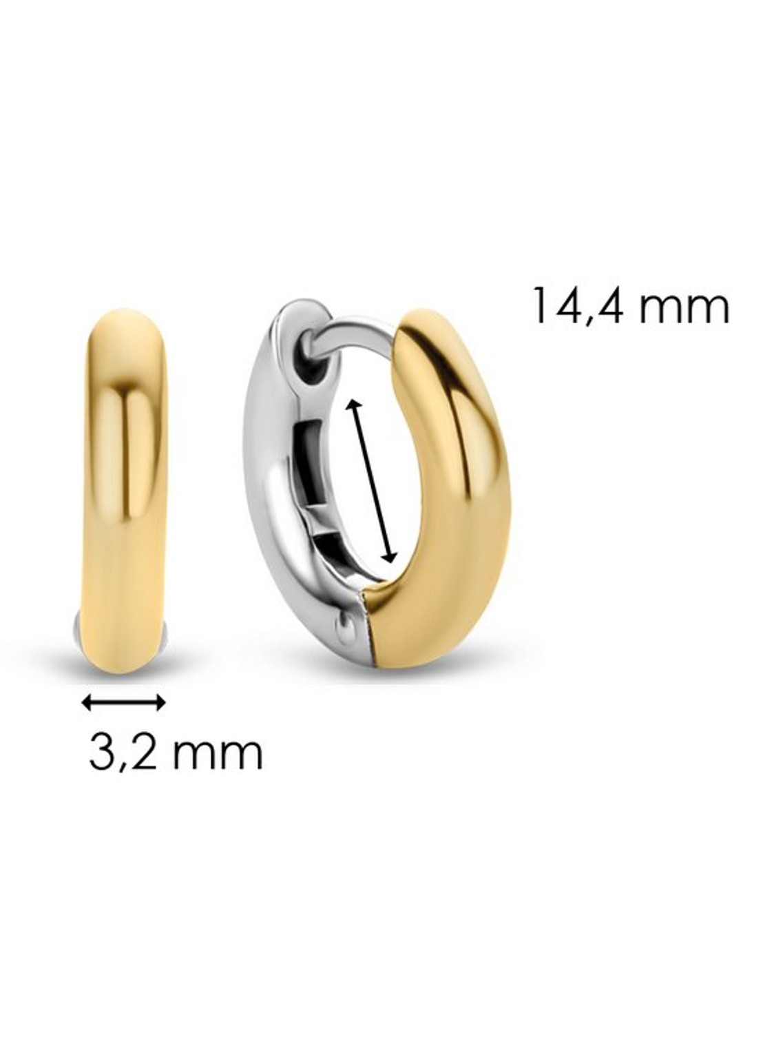 TI SENTO - Milano Oorringen verguld 7210SY - detail 5 goud