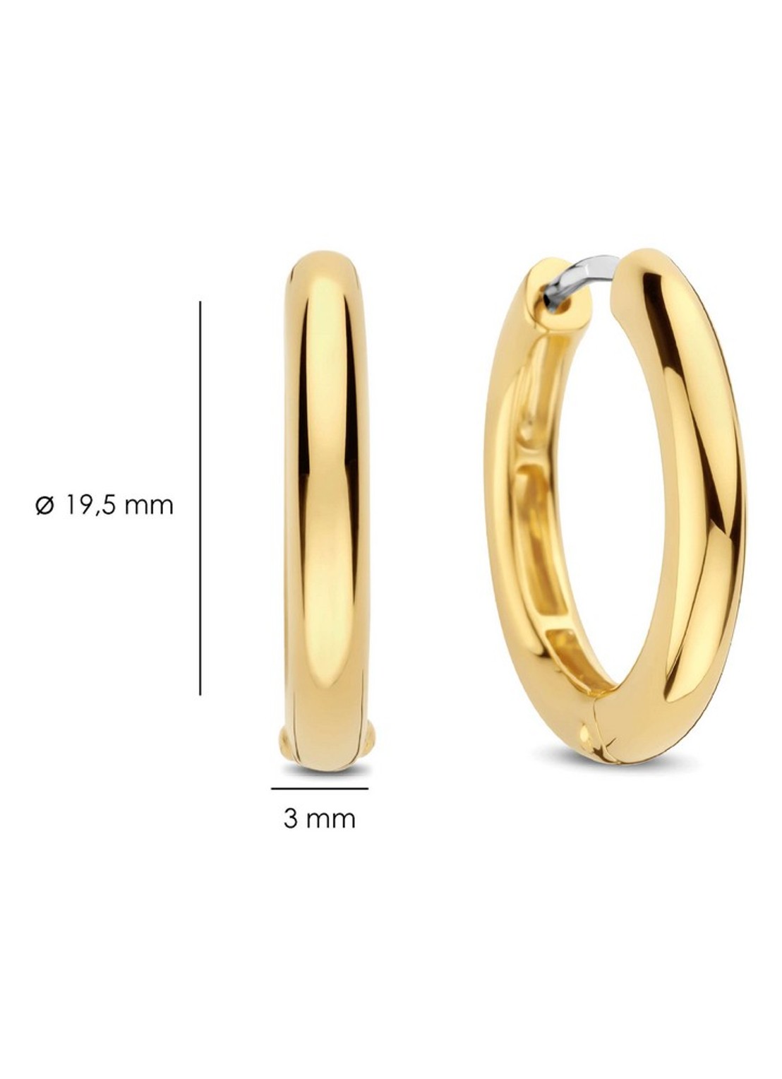 TI SENTO - Milano Oorringen verguld 7215SY - detail 5 goud