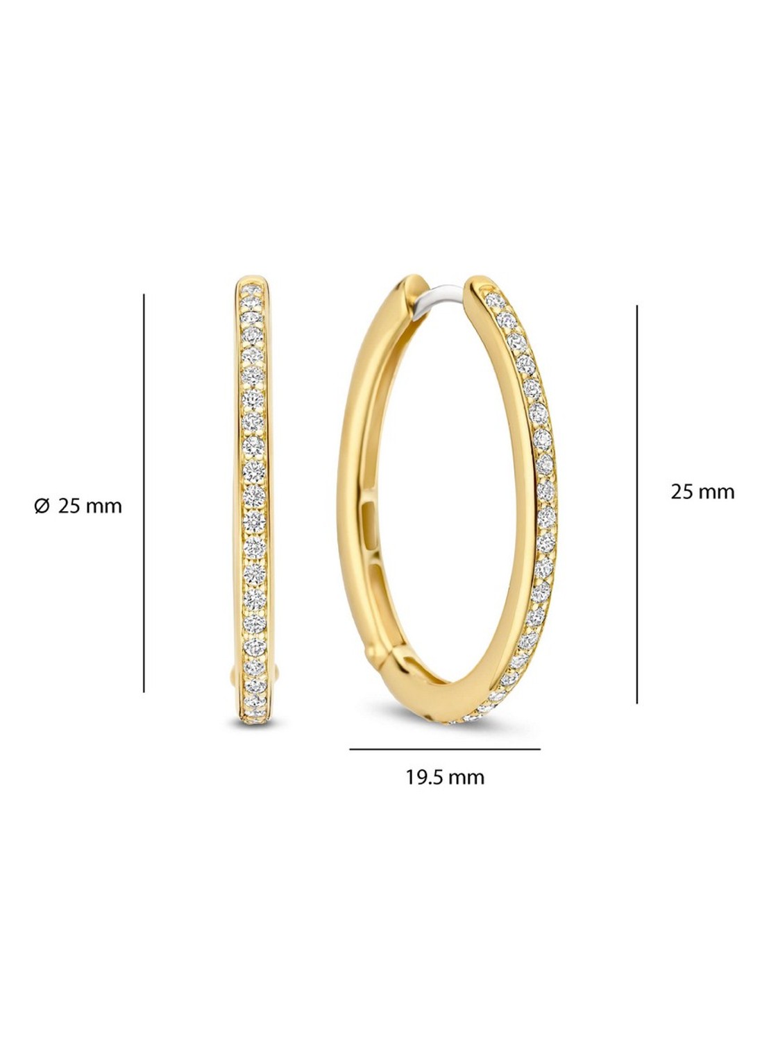 TI SENTO - Milano Oorringen verguld 7789ZY - detail 3 goud