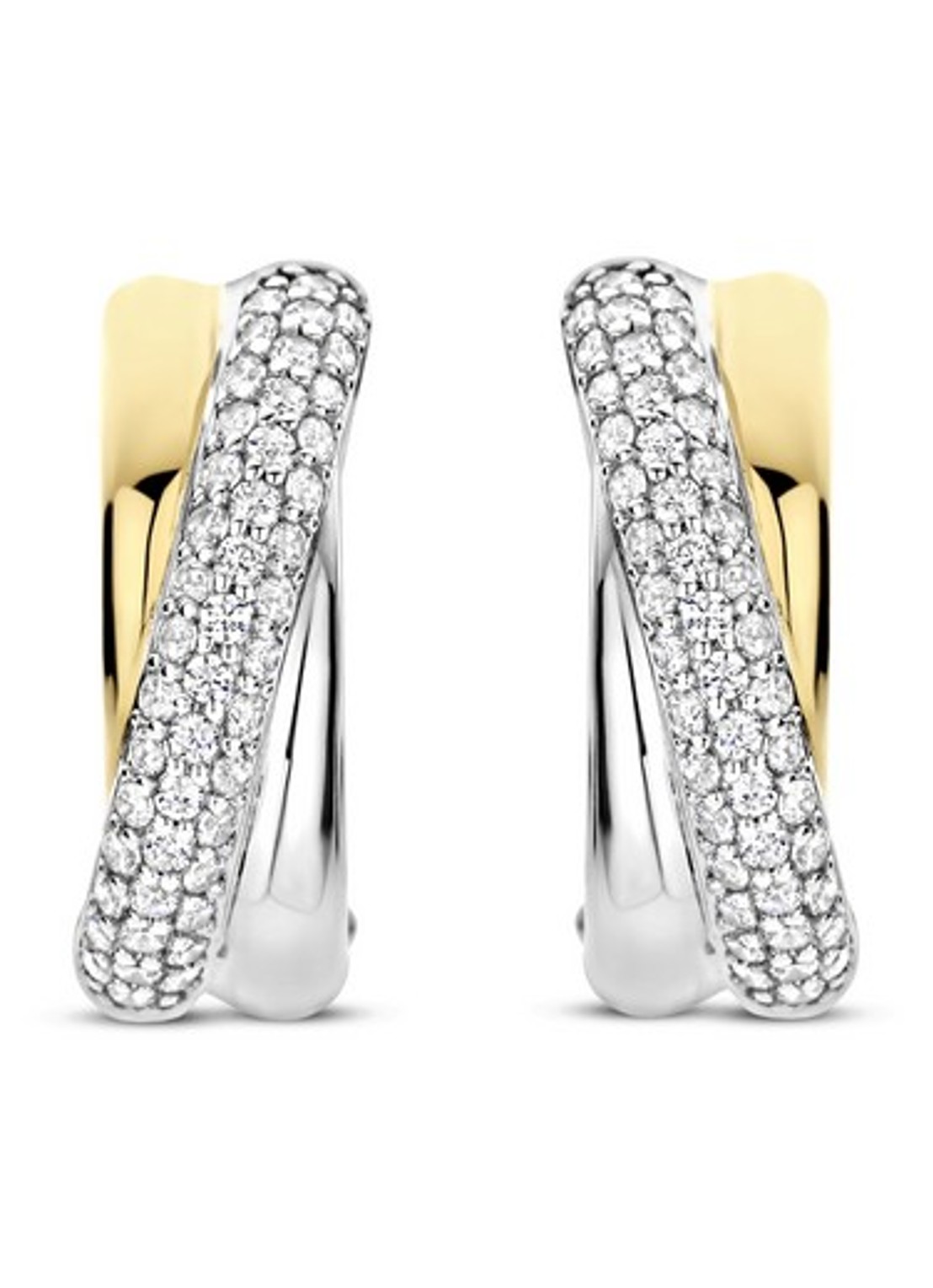 TI SENTO - Milano  Oorringen verguld 78012ZY - detail zilver