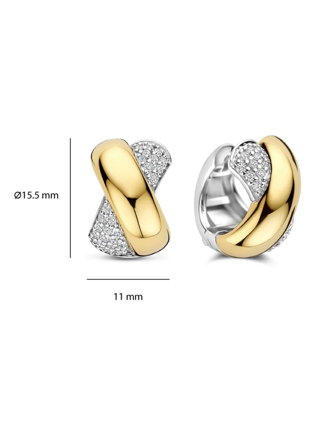 TI SENTO - Milano Oorringen verguld 78047ZY - detail 4 goud