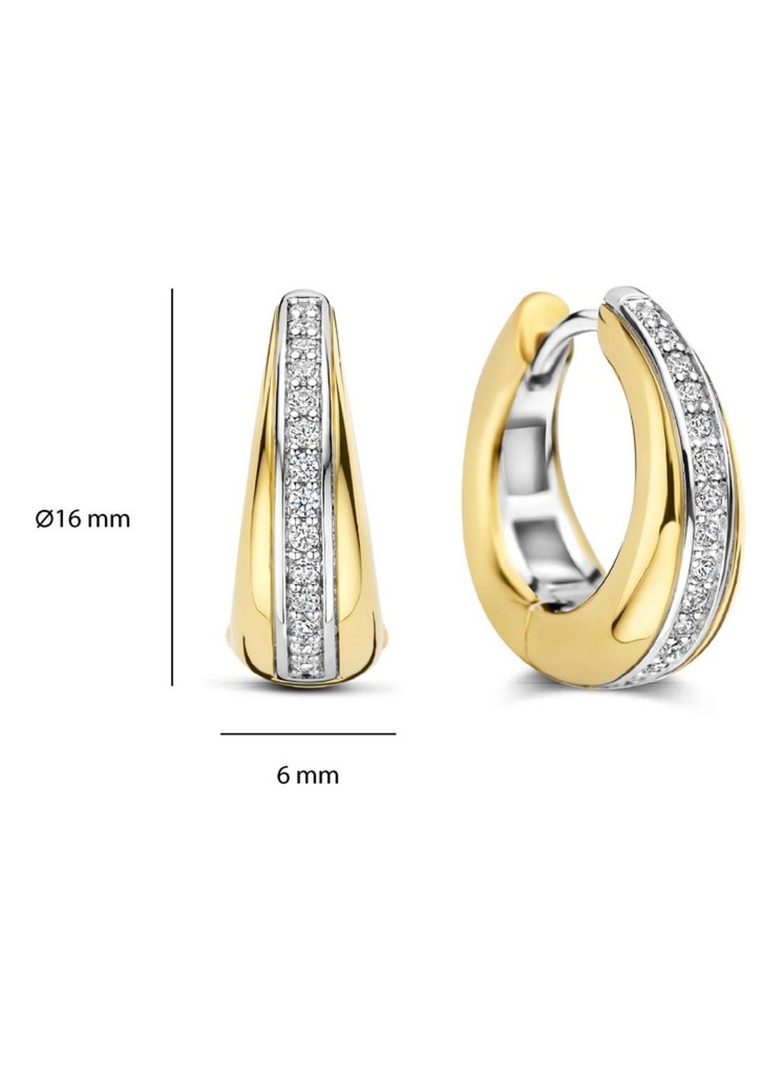 TI SENTO - Milano Oorringen verguld 78049ZY - detail 3 goud