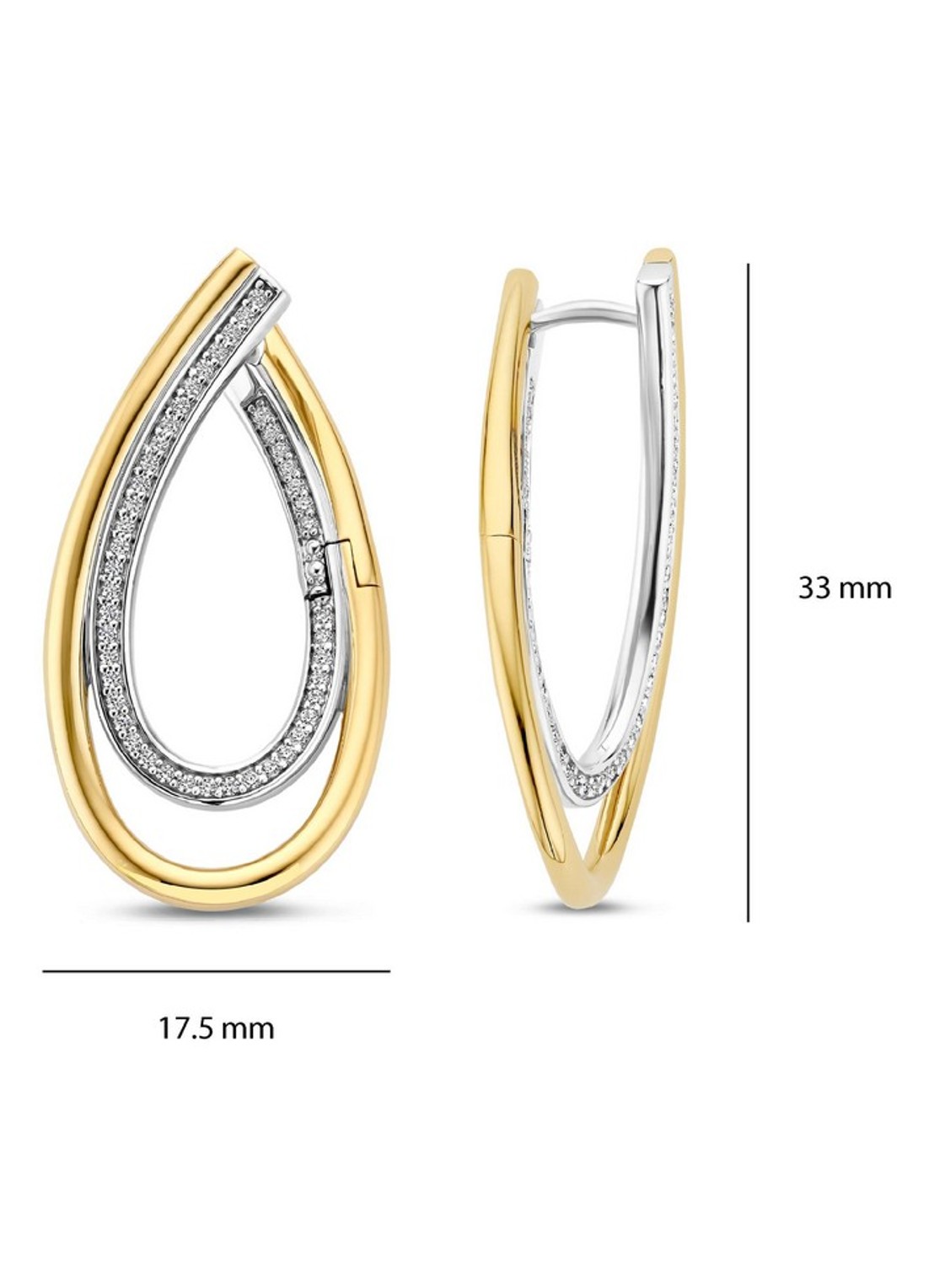 TI SENTO - Milano Oorringen verguld 78051ZY - detail 4 goud