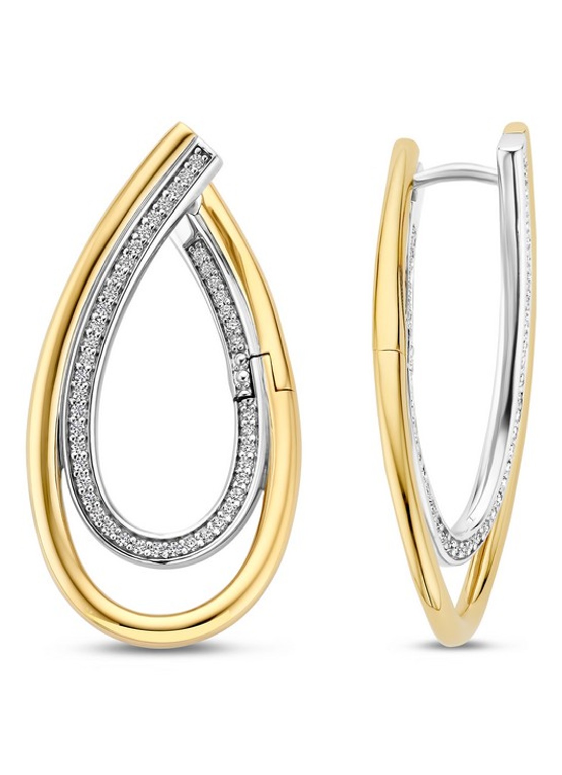 TI SENTO - Milano Oorringen verguld 78051ZY - voorkant goud