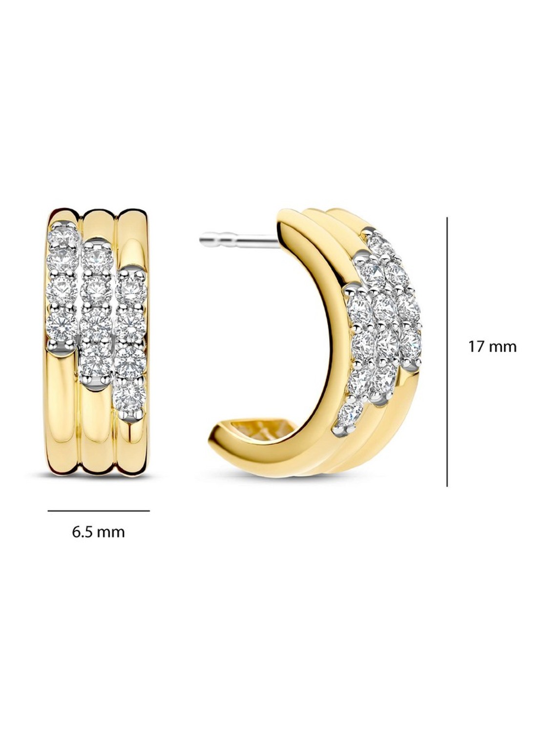 TI SENTO - Milano Oorringen verguld 78053ZY - detail 2 goud