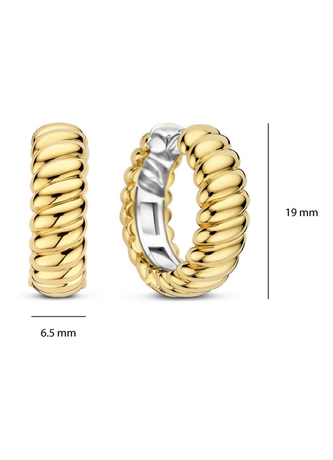 TI SENTO - Milano Oorringen verguld 78066SY - detail 4 goud