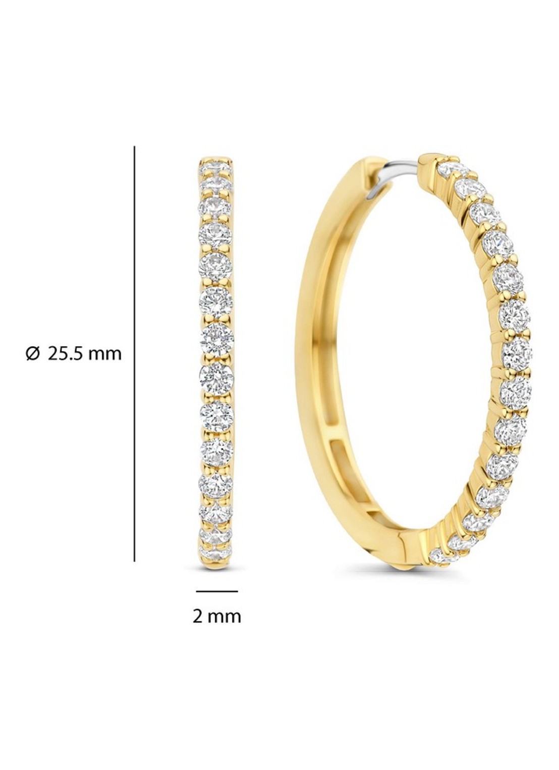 TI SENTO - Milano Oorringen verguld 78078ZY - detail 3 goud