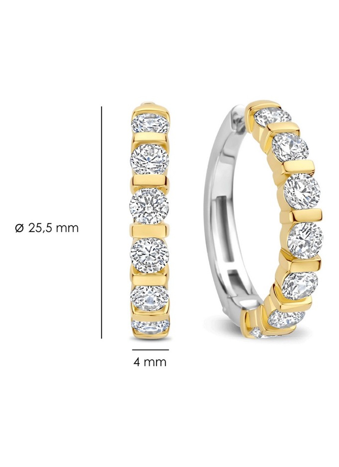 TI SENTO - Milano Oorringen verguld 78084ZY - detail 3 goud