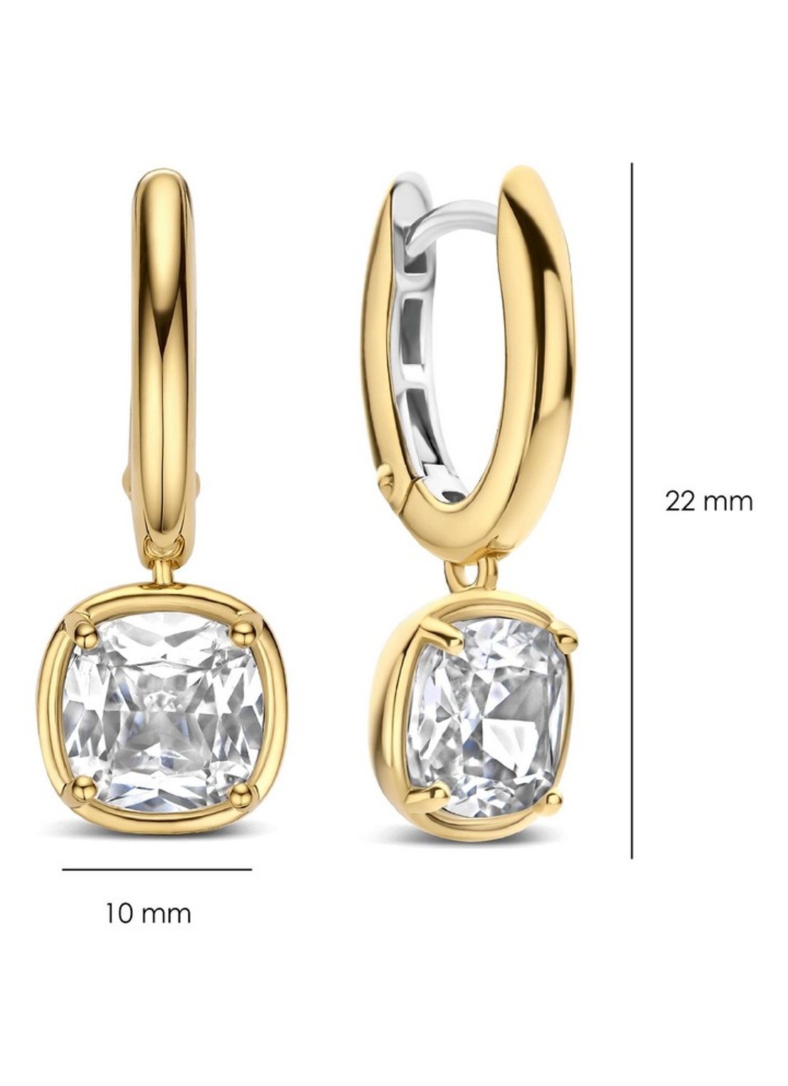 TI SENTO - Milano Oorringen verguld 78105ZY - detail 2 goud