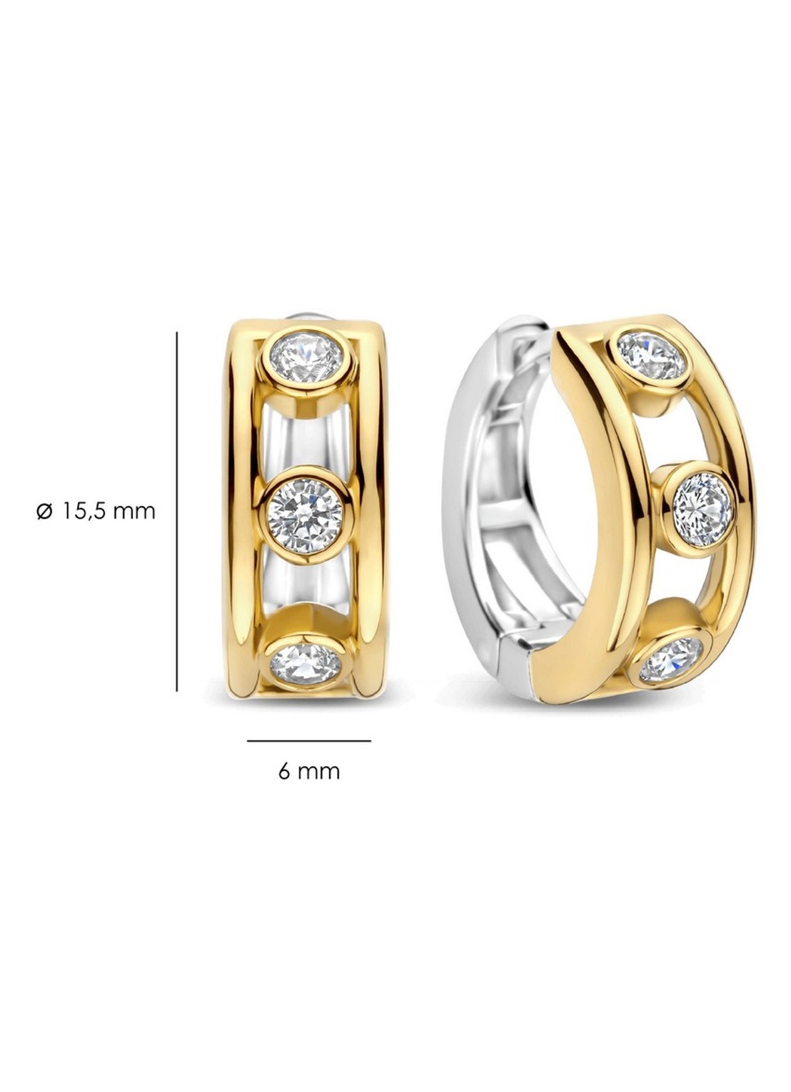TI SENTO - Milano Oorringen verguld 78111ZY - detail 5 goud