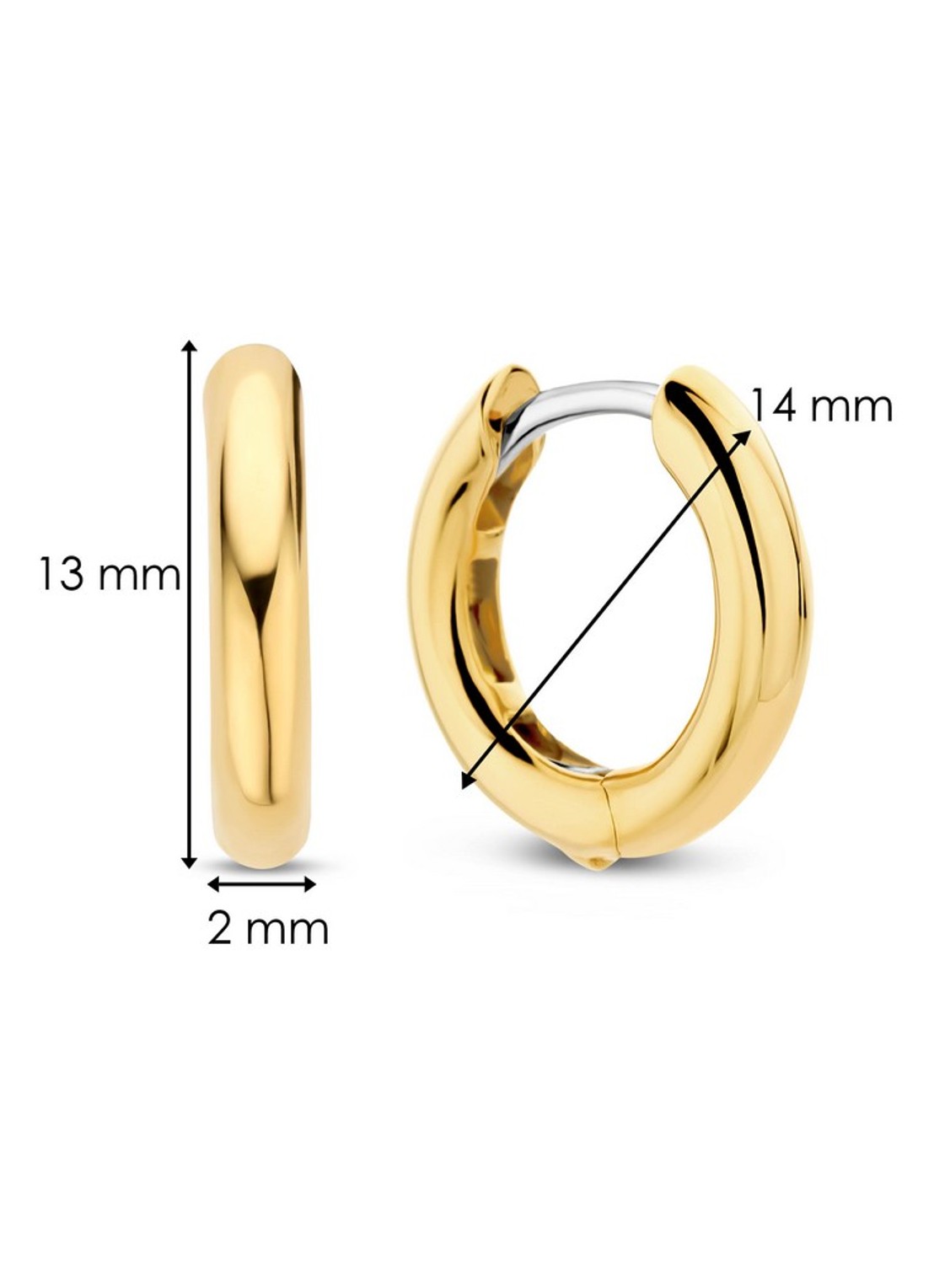 TI SENTO - Milano Oorringen verguld 7812YS - detail 3 goud