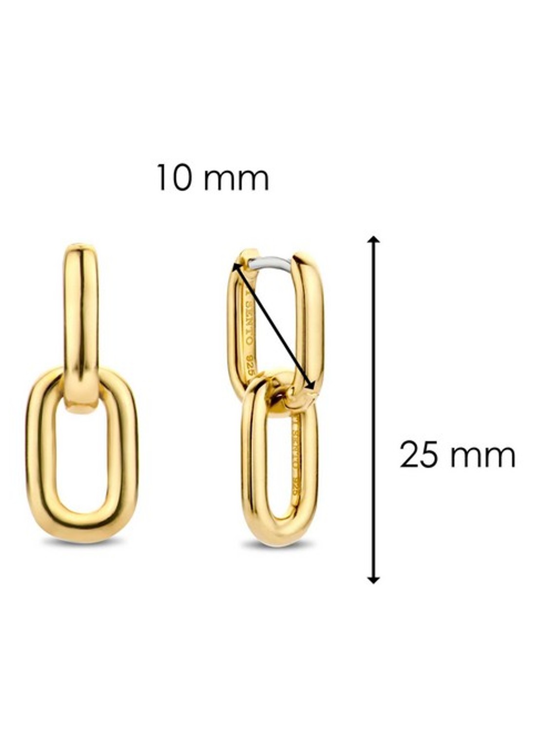 TI SENTO - Milano Oorringen verguld 7831SY - detail 5 goud