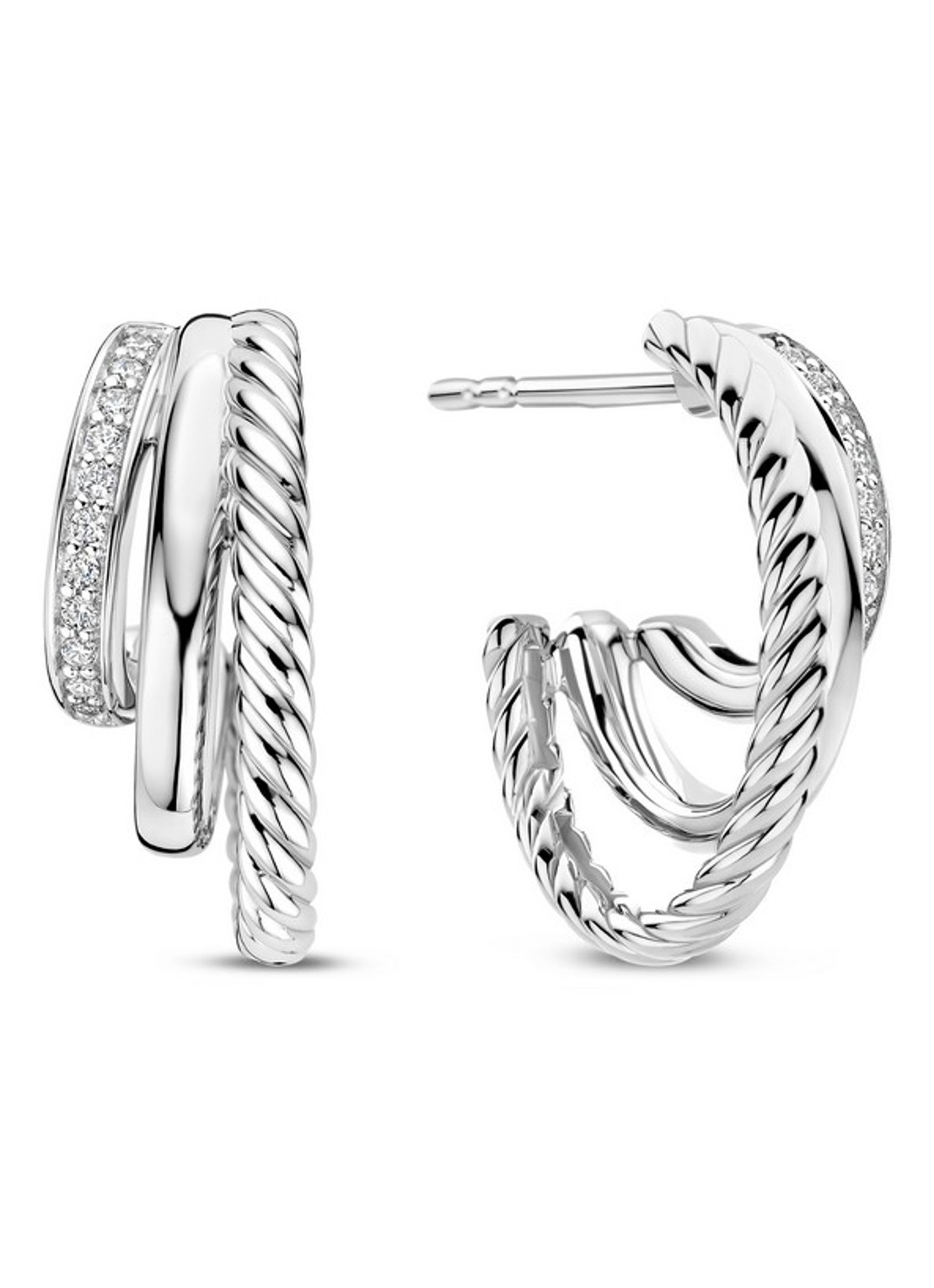 TI SENTO - Milano Oorstekers 78068ZI - voorkant zilver