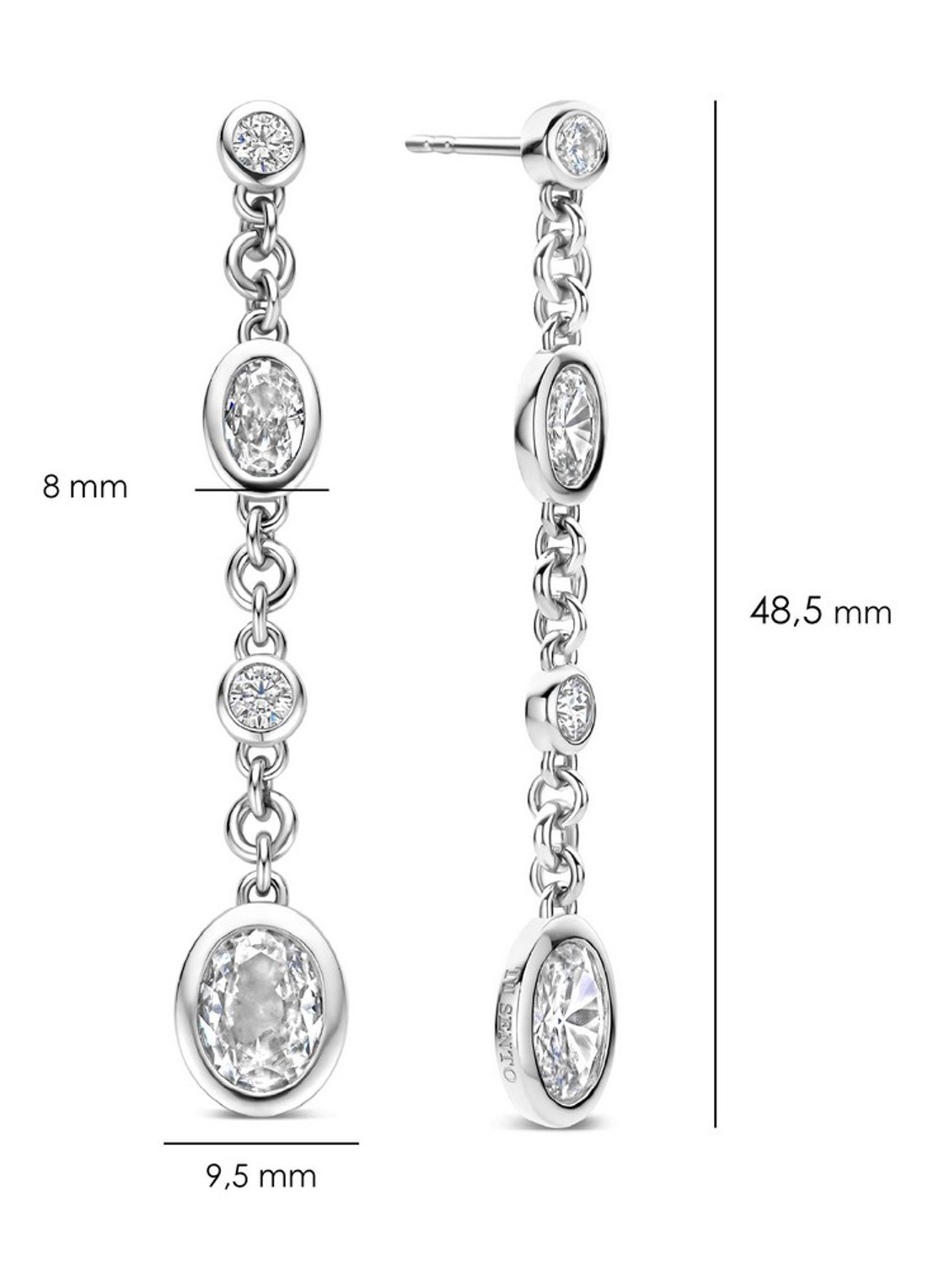 TI SENTO - Milano Oorstekers van zilver 78104ZI - detail 4 zilver