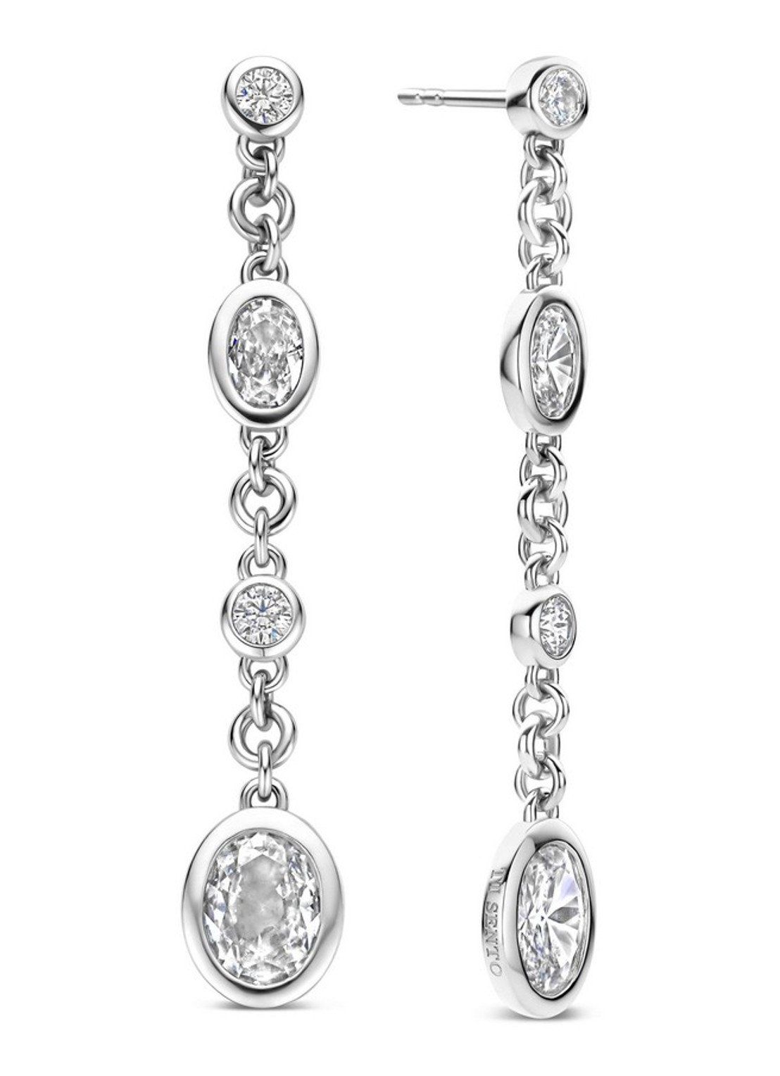 TI SENTO - Milano Oorstekers van zilver 78104ZI - voorkant zilver