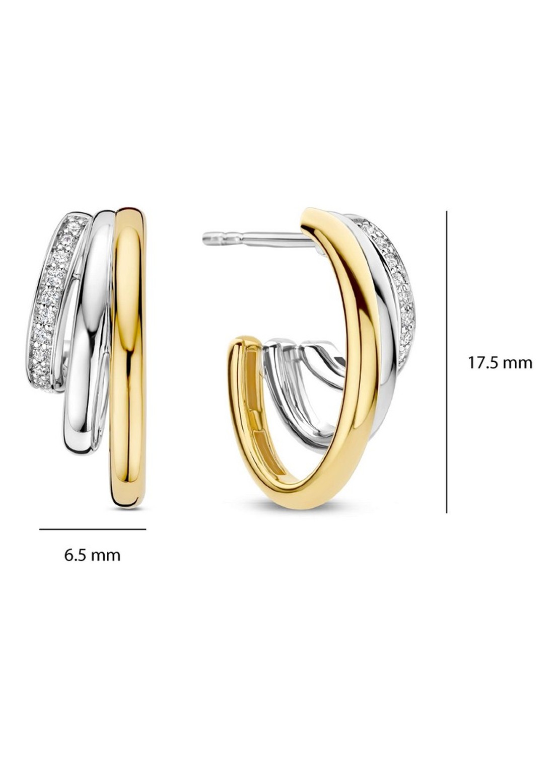 TI SENTO - Milano Oorstekers verguld 78068ZY - detail 4 goud
