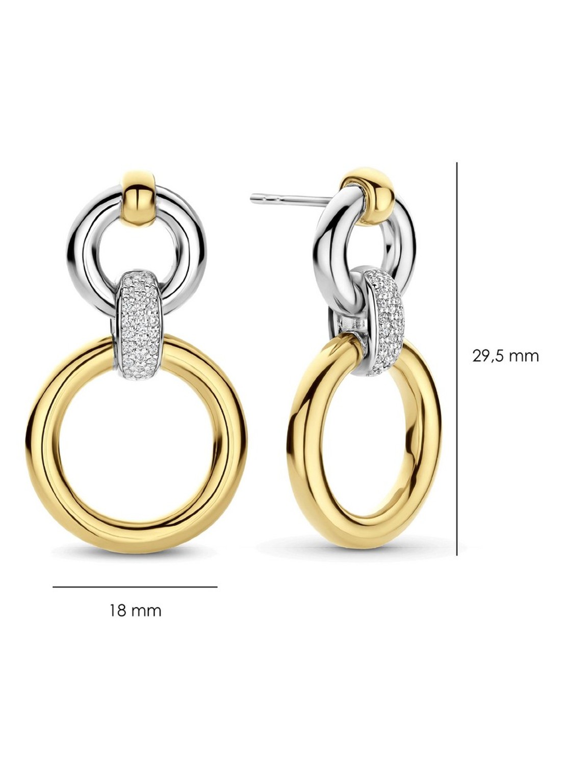 TI SENTO - Milano Oorstekers verguld 78089ZY - detail 2 goud