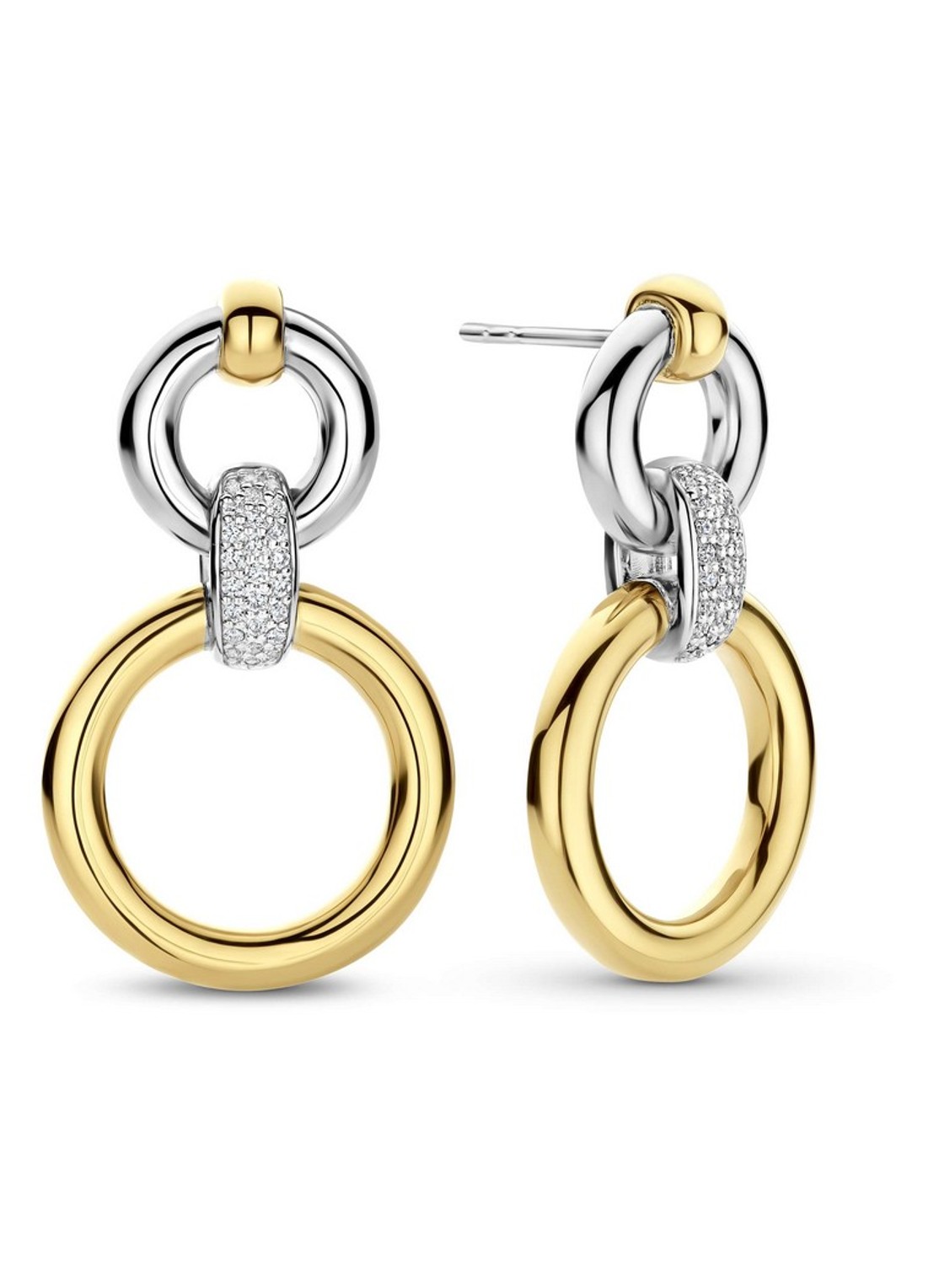 TI SENTO - Milano Oorstekers verguld 78089ZY - voorkant 3 goud