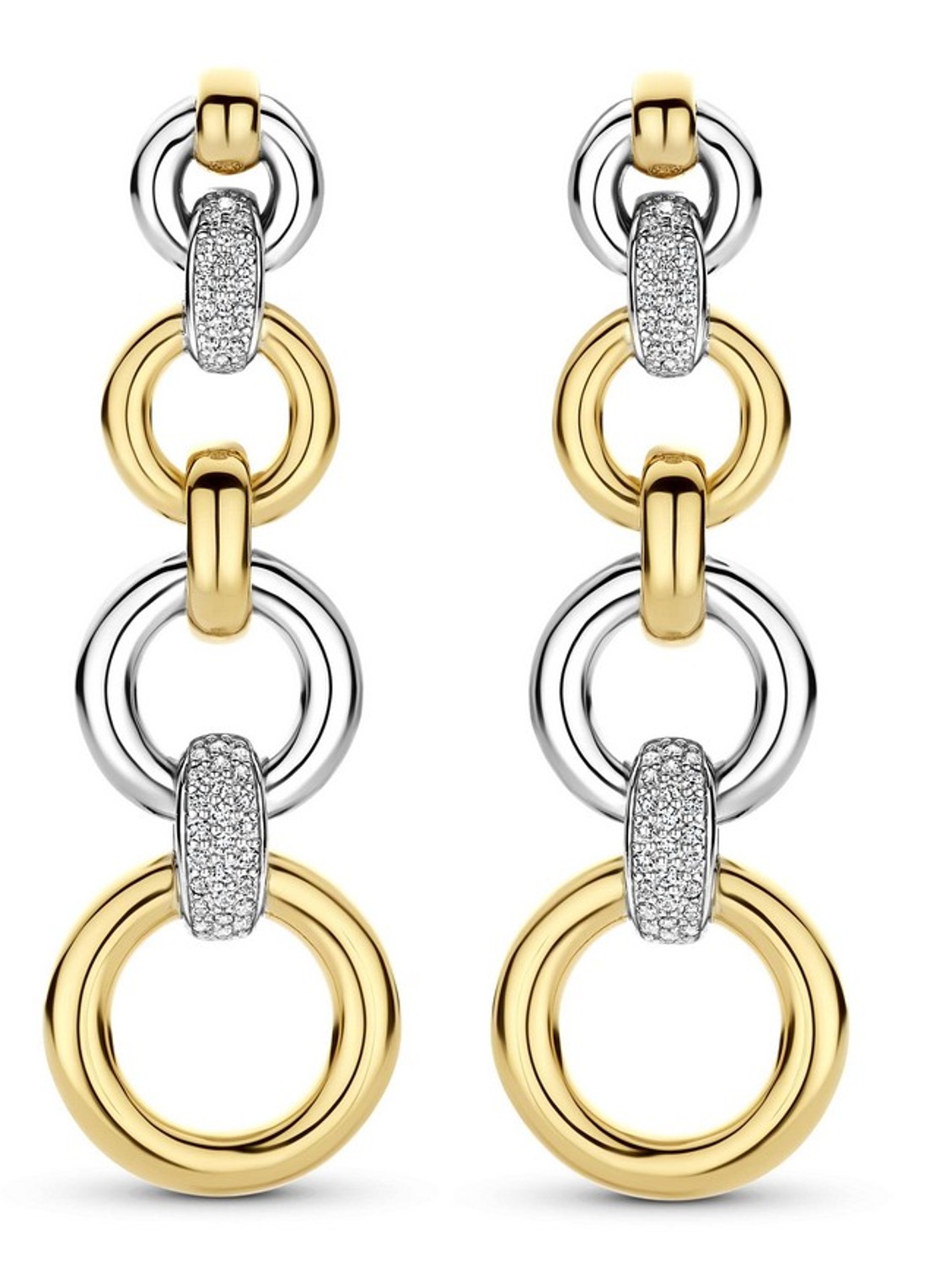 TI SENTO - Milano Oorstekers verguld 78090ZY - detail zilver